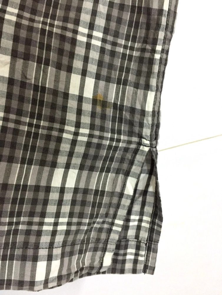 Designer Vintage Issey Miyake mandarin collar plaid button ups shirt Size US M / EU 48-50 / 2 - 4 Thumbnail