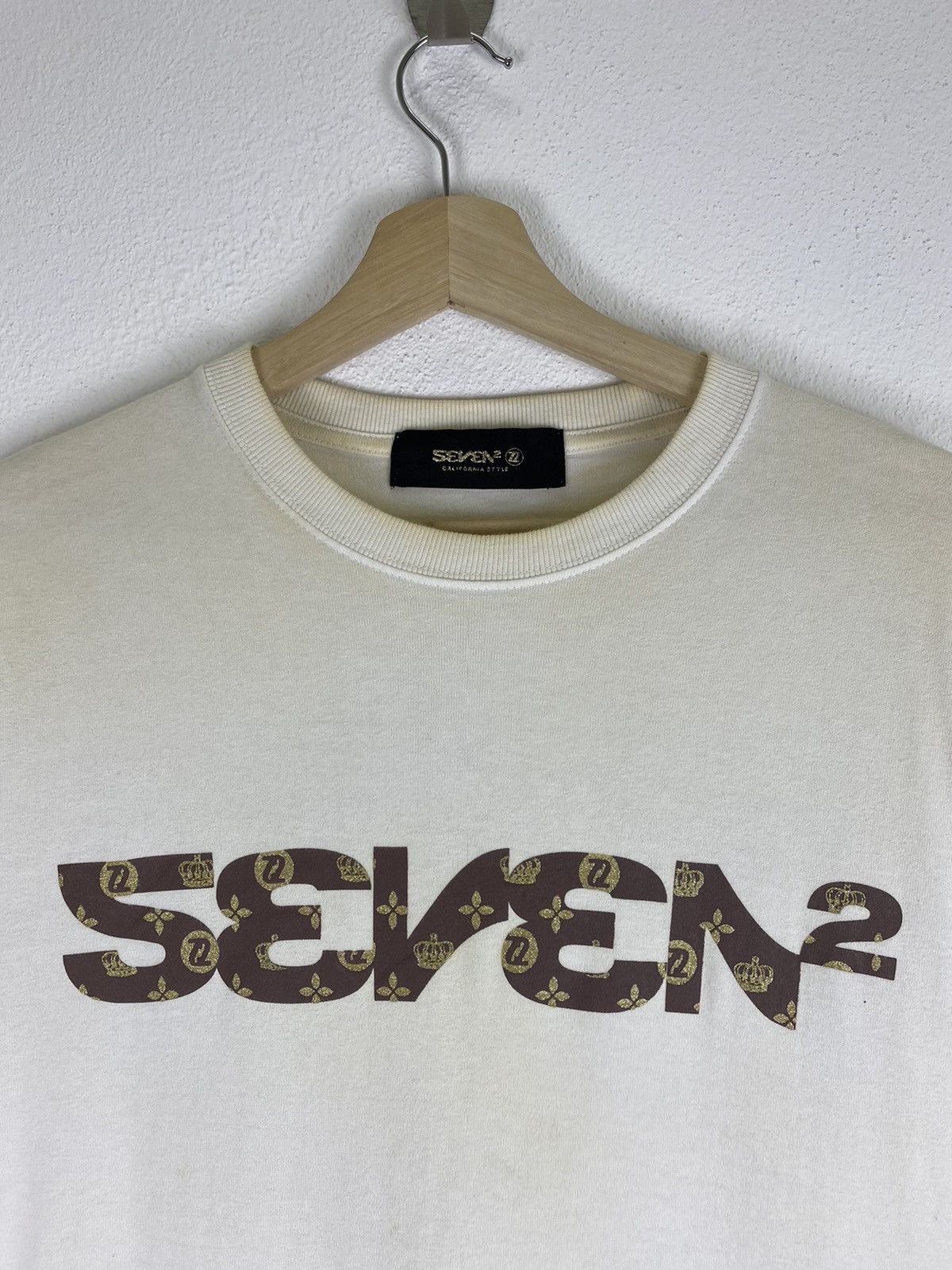 Vintage Vintage seven lv logo tee Size US M / EU 48-50 / 2 - 2 Thumbnail