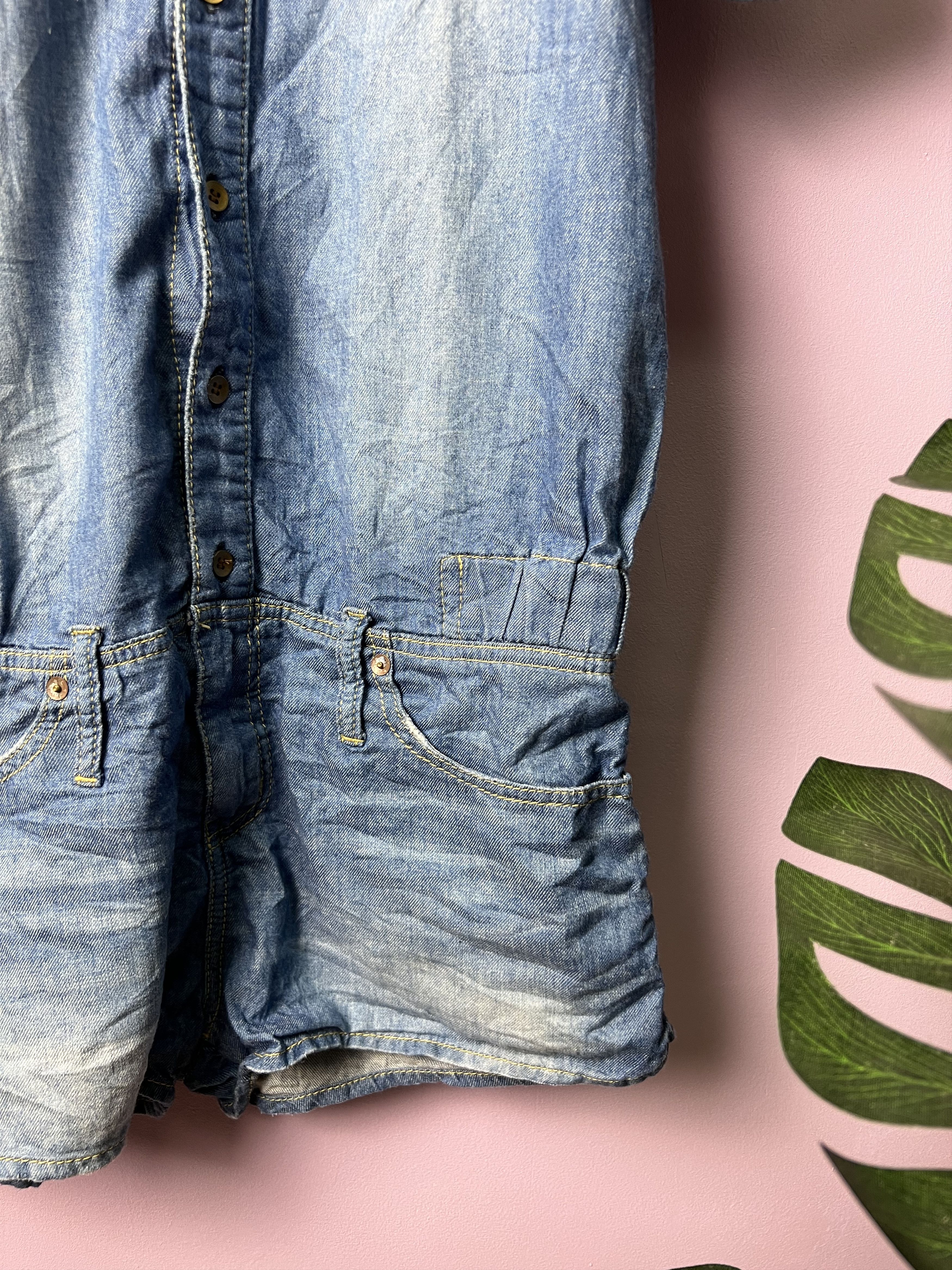 Japanese Brand 🔥Vintage Rodeo Crown Short Pants Overall Size 33" - 9 Thumbnail