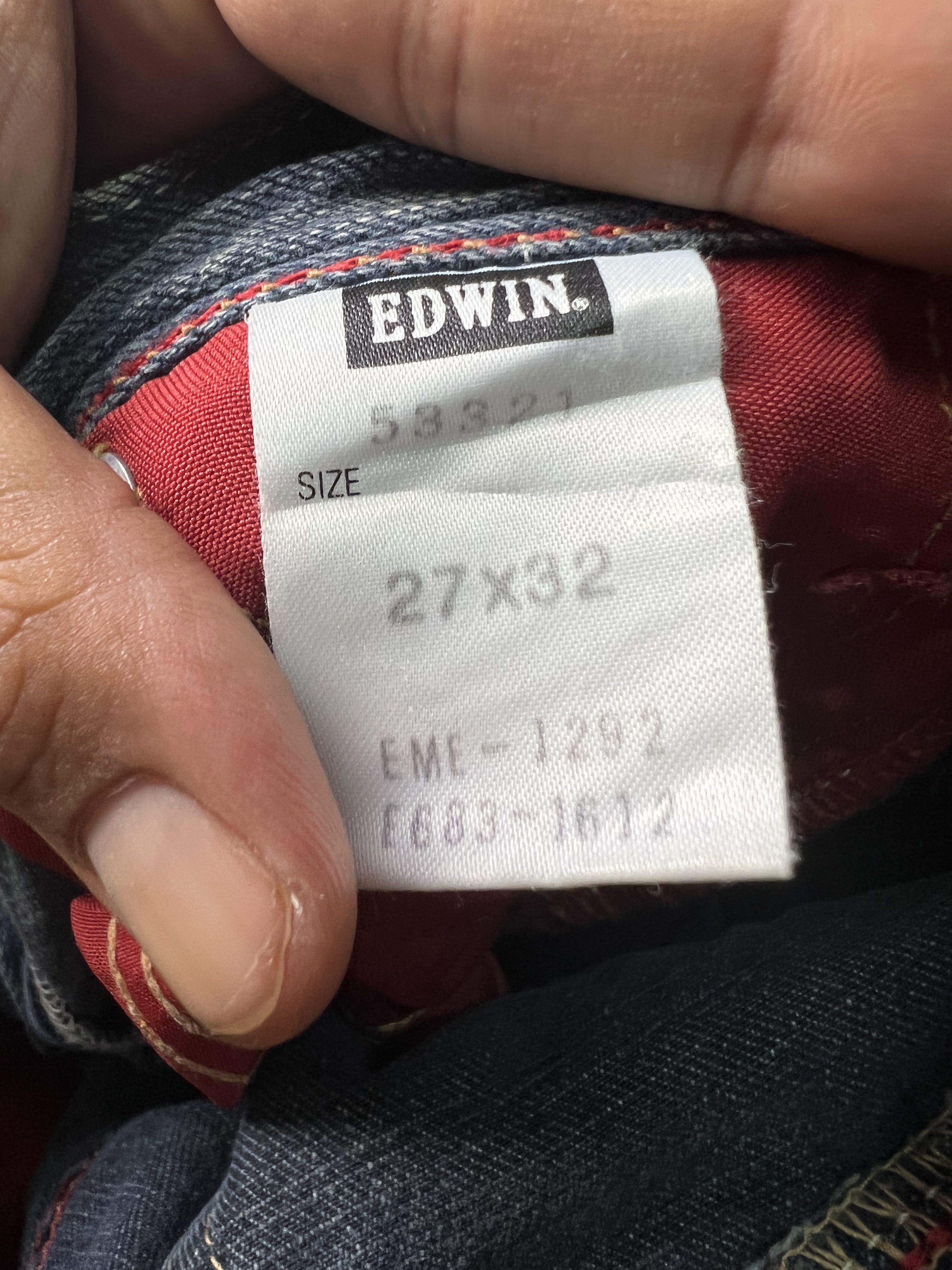 Edwin 🔥Edwin Miss 504 Rude Distressed Denim Size 29" - 21 Thumbnail