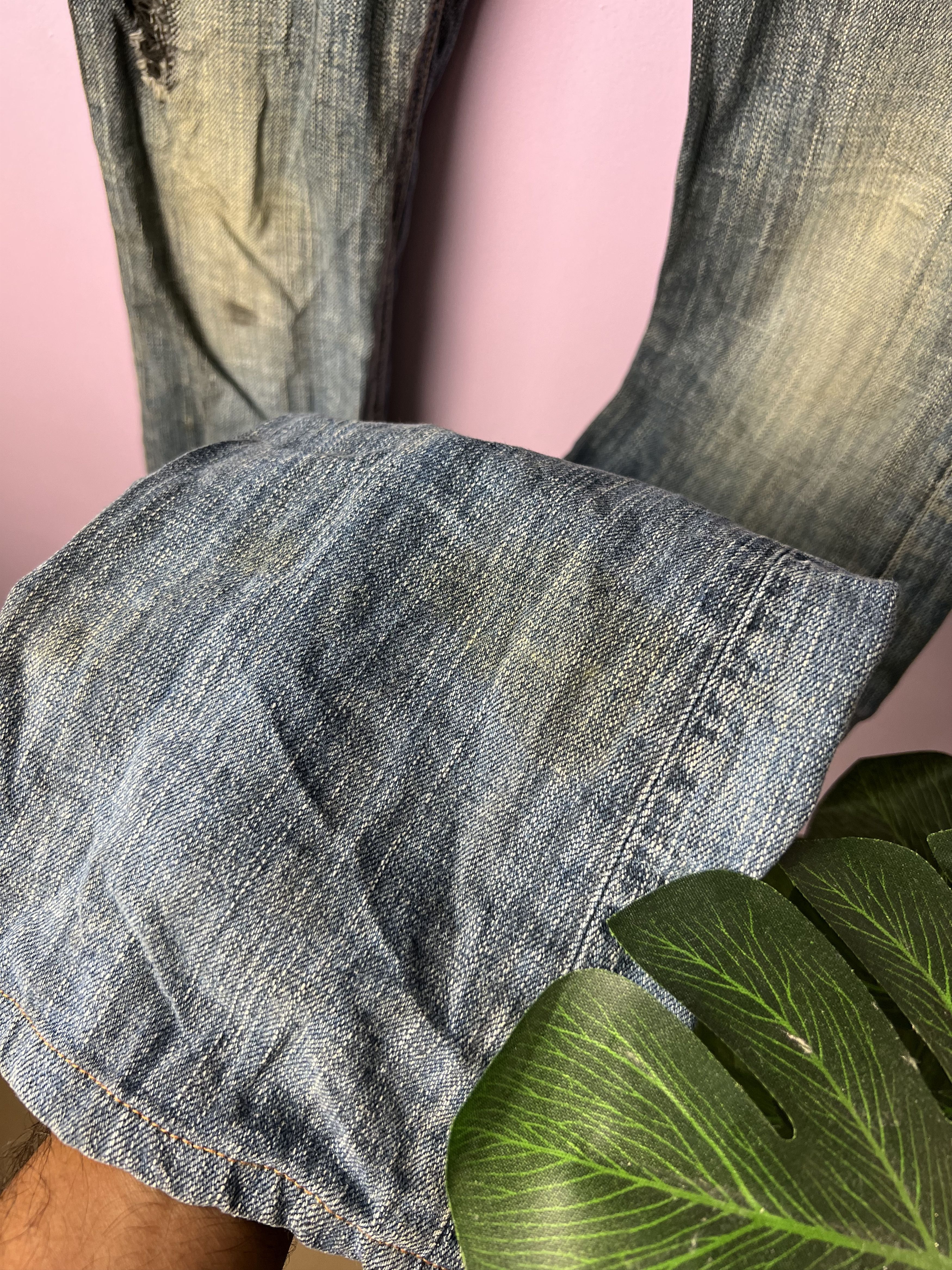 Edwin 🔥Edwin Miss 504 Rude Distressed Denim Size 29" - 14 Thumbnail