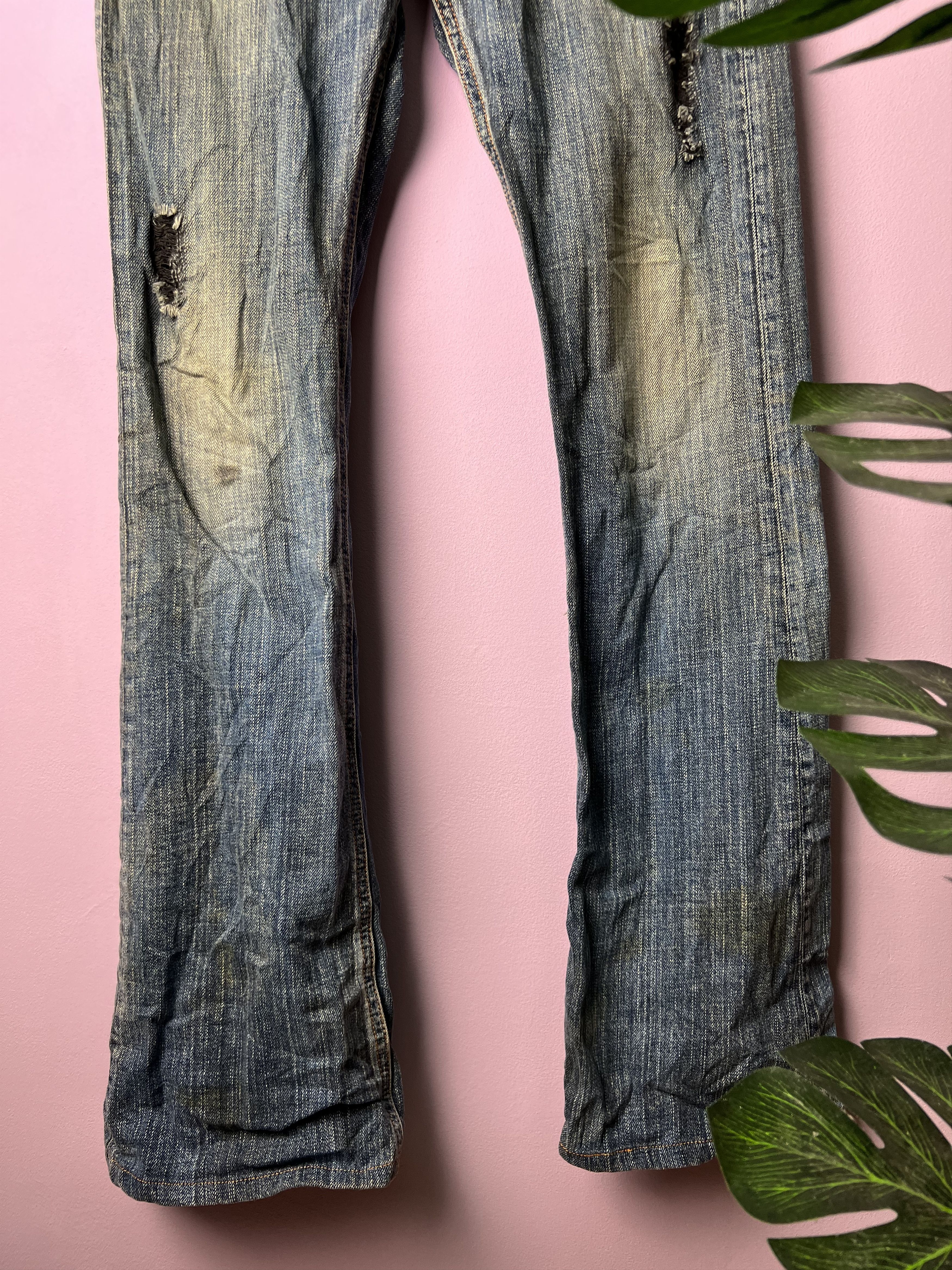 Edwin 🔥Edwin Miss 504 Rude Distressed Denim Size 29" - 4 Thumbnail