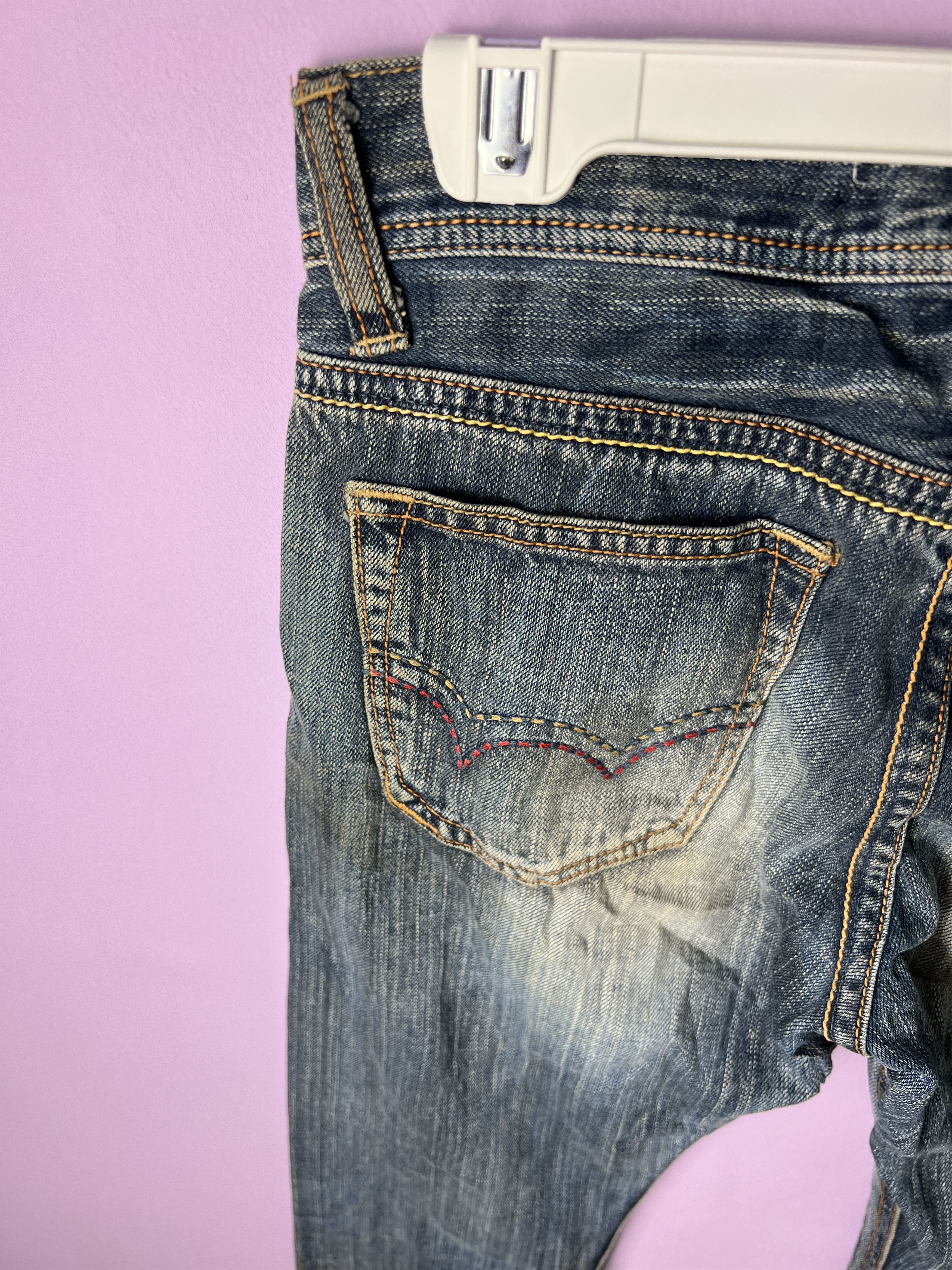 Edwin 🔥Edwin Miss 504 Rude Distressed Denim Size 29" - 17 Thumbnail