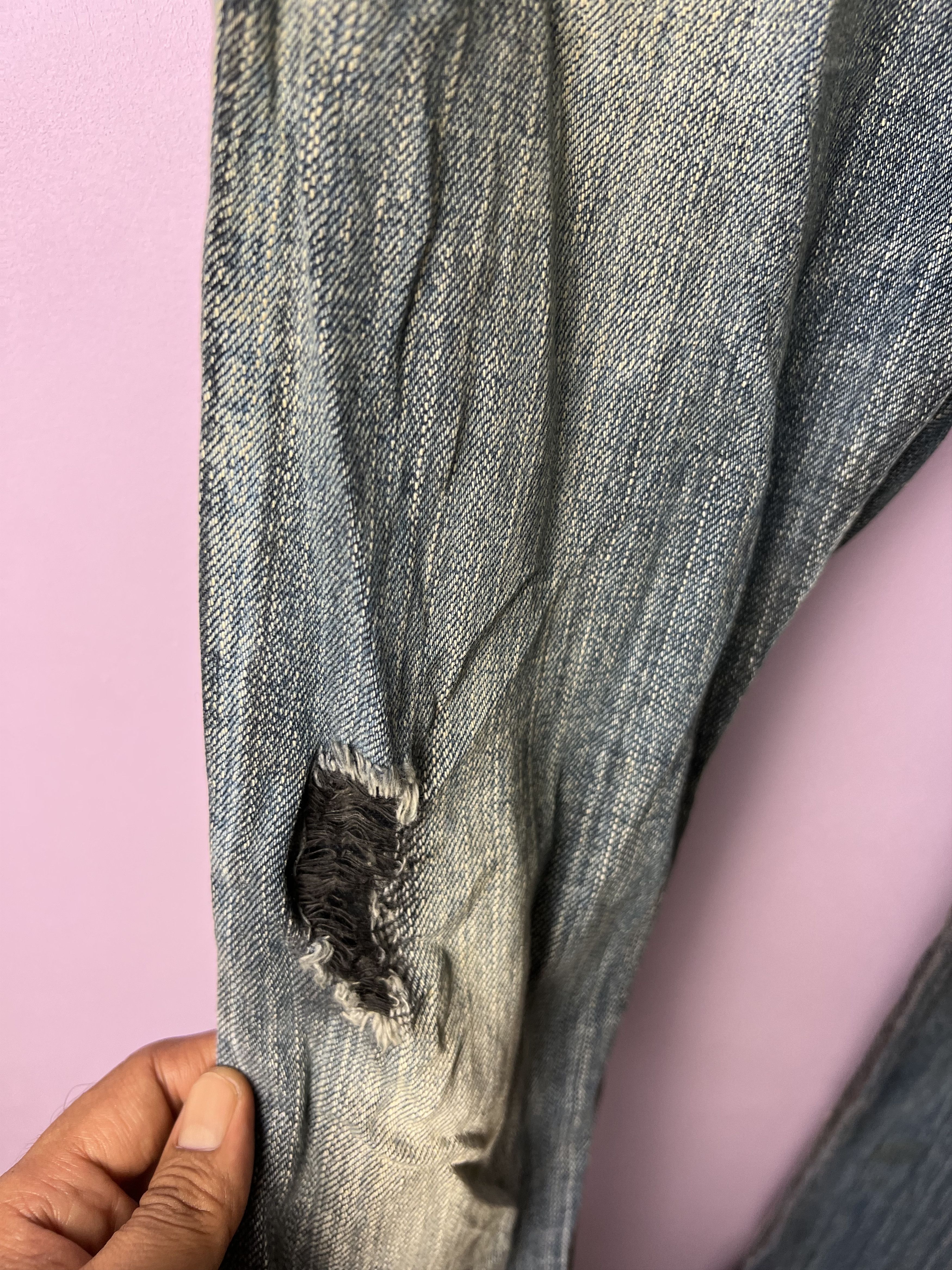 Edwin 🔥Edwin Miss 504 Rude Distressed Denim Size 29" - 12 Thumbnail