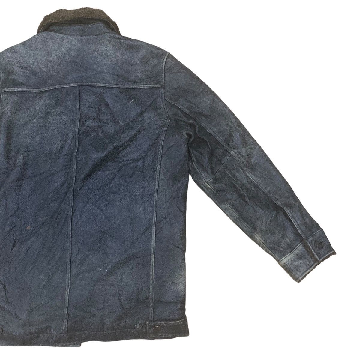 Avirex × Genuine Leather Vintage Genuine Cow Leather Sherpa Jacket Style Schott Size US L / EU 52-54 / 3 - 8 Thumbnail