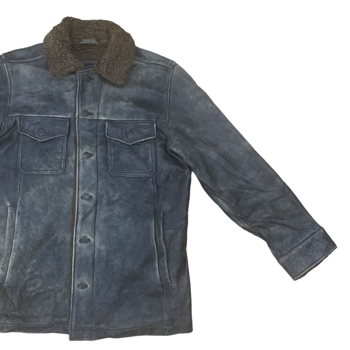 Avirex × Genuine Leather Vintage Genuine Cow Leather Sherpa Jacket Style Schott Size US L / EU 52-54 / 3 - 4 Thumbnail