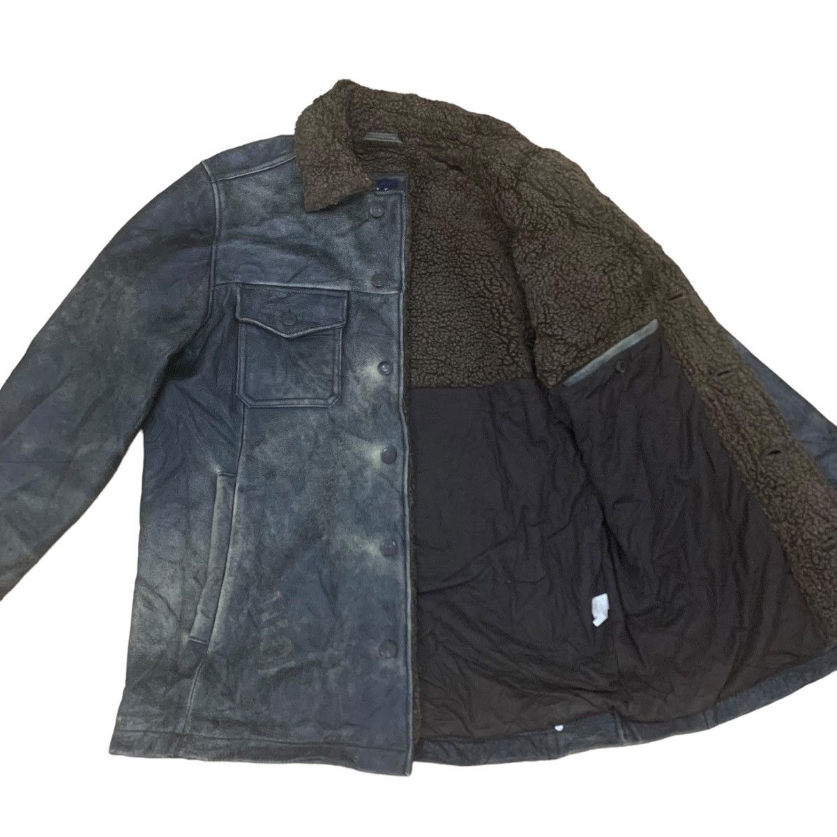Avirex × Genuine Leather Vintage Genuine Cow Leather Sherpa Jacket Style Schott Size US L / EU 52-54 / 3 - 11 Thumbnail