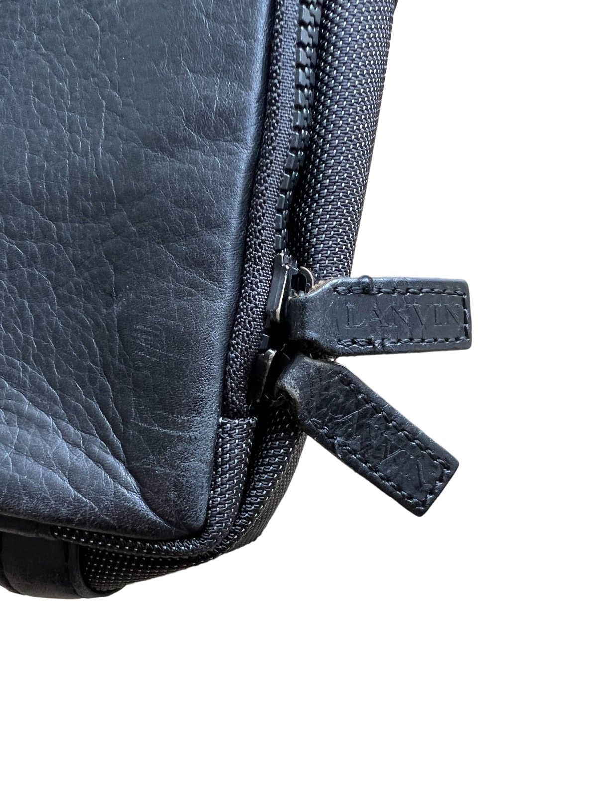Lanvin GRAIL🔥OG Lanvin Genuine Leather Black Minimal Crossbody Bag Size ONE SIZE - 8 Thumbnail