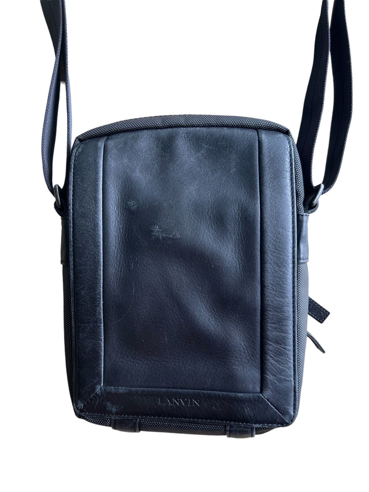Lanvin GRAIL🔥OG Lanvin Genuine Leather Black Minimal Crossbody Bag Size ONE SIZE - 2 Thumbnail