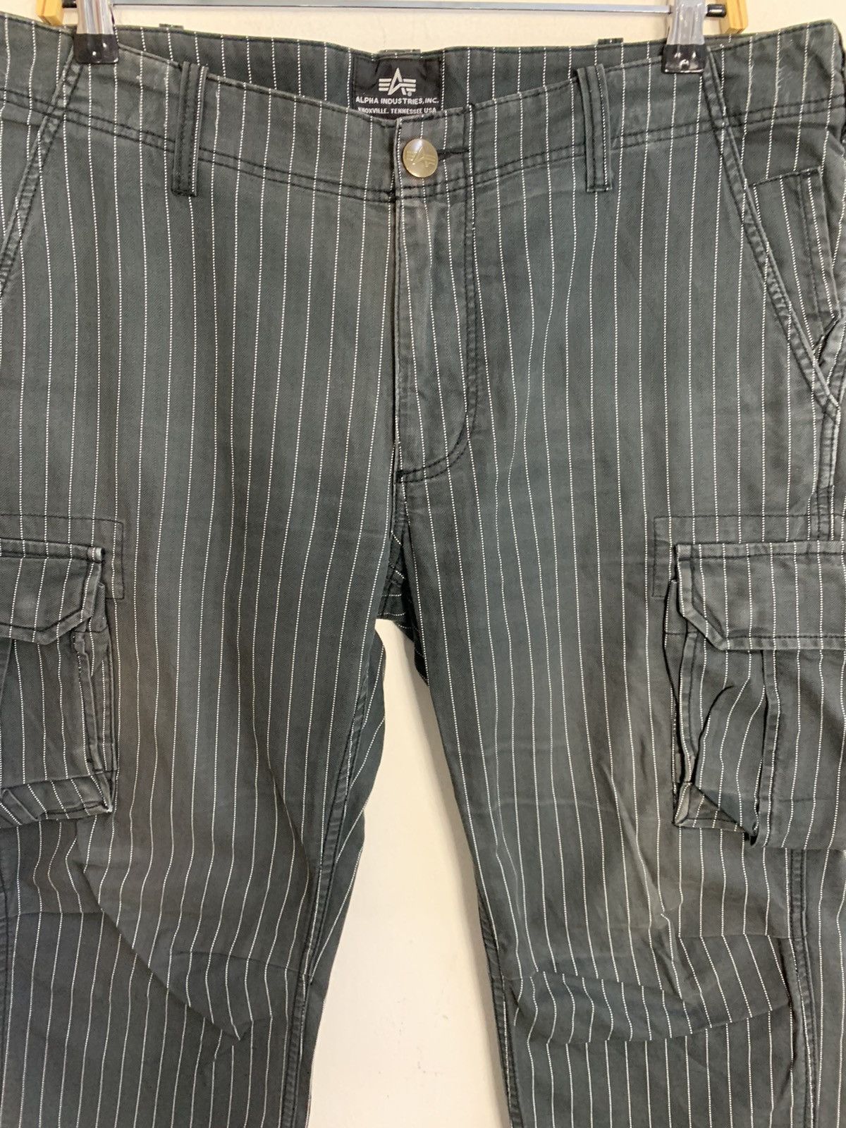 Alpha Industries 90s Alpha Industries Striped Hickory Cargo Utility Pant Size US 36 / EU 52 - 3 Thumbnail