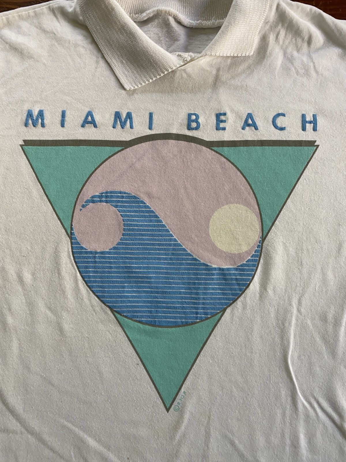 Vintage Vintage 70’s Miami Beach Single Stitch Polo Tee Size US M / EU 48-50 / 2 - 3 Thumbnail