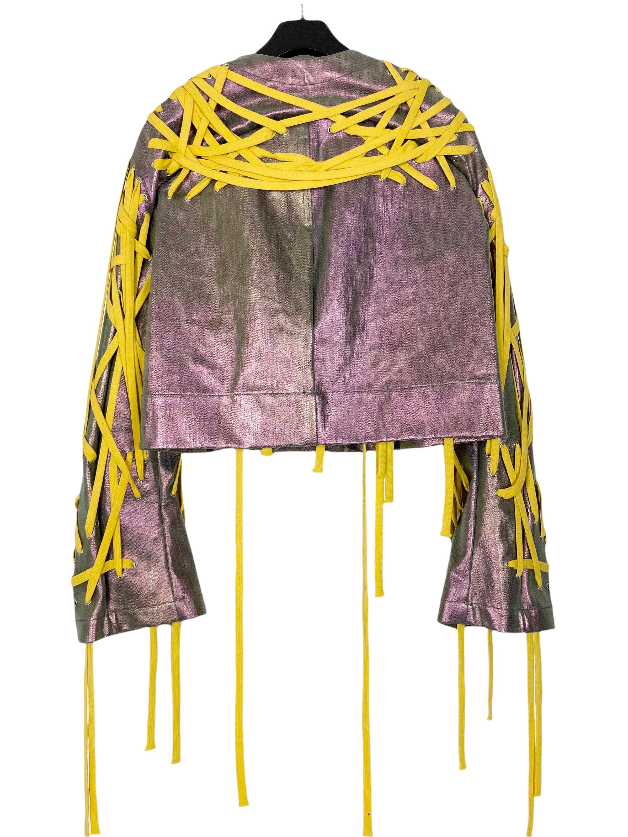 Rick Owens S/S 2020 Megalace Iridescent Runway Jacket (SS20, Tecuatl) Size US M / EU 48-50 / 2 - 2 Thumbnail