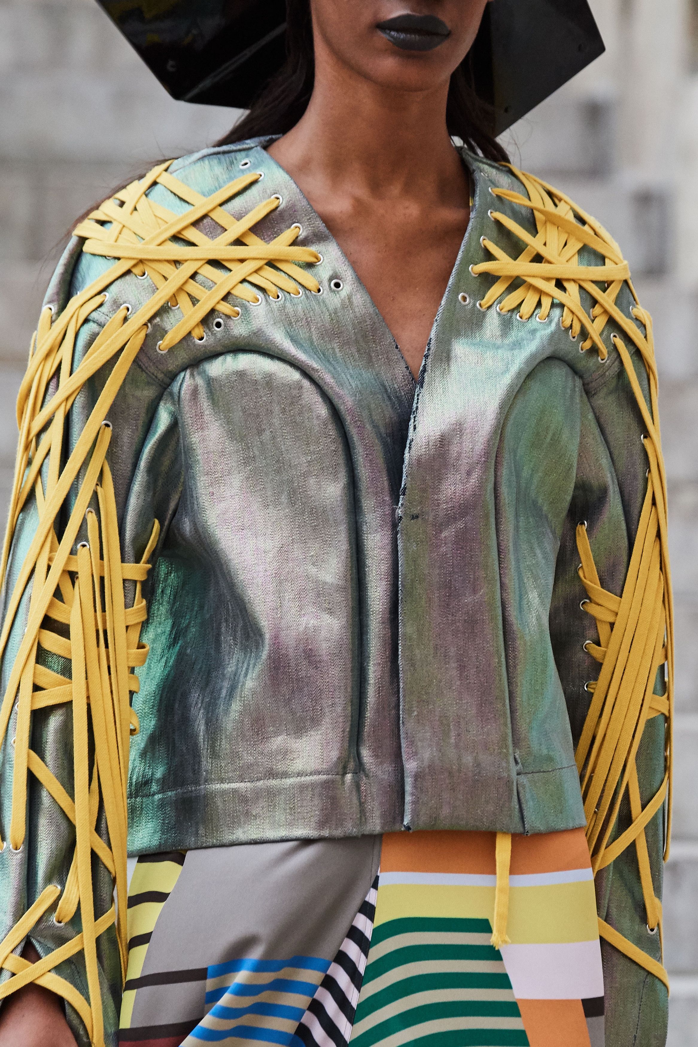 Rick Owens S/S 2020 Megalace Iridescent Runway Jacket (SS20, Tecuatl) Size US M / EU 48-50 / 2 - 18 Thumbnail