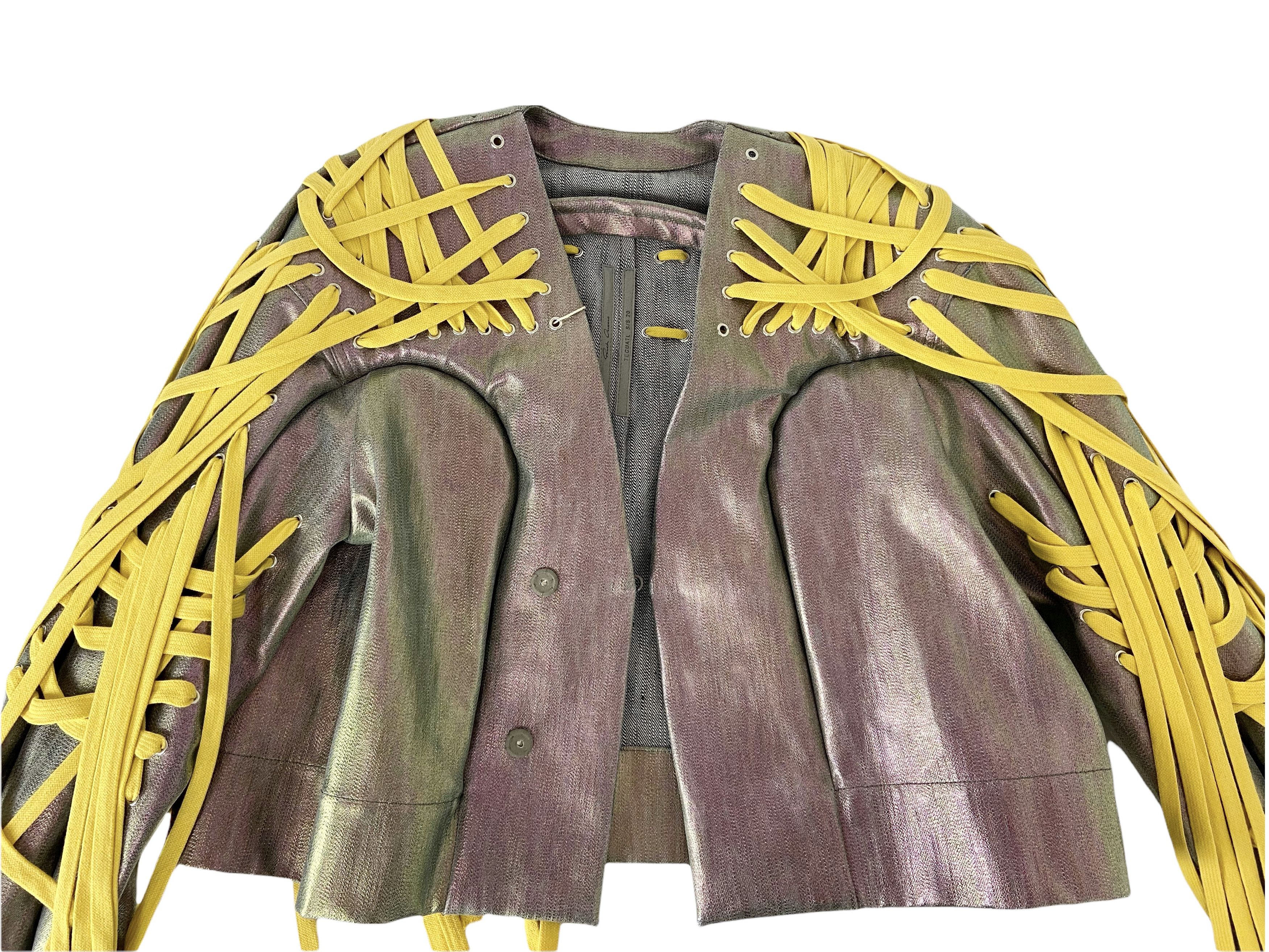 Rick Owens S/S 2020 Megalace Iridescent Runway Jacket (SS20, Tecuatl) Size US M / EU 48-50 / 2 - 3 Thumbnail