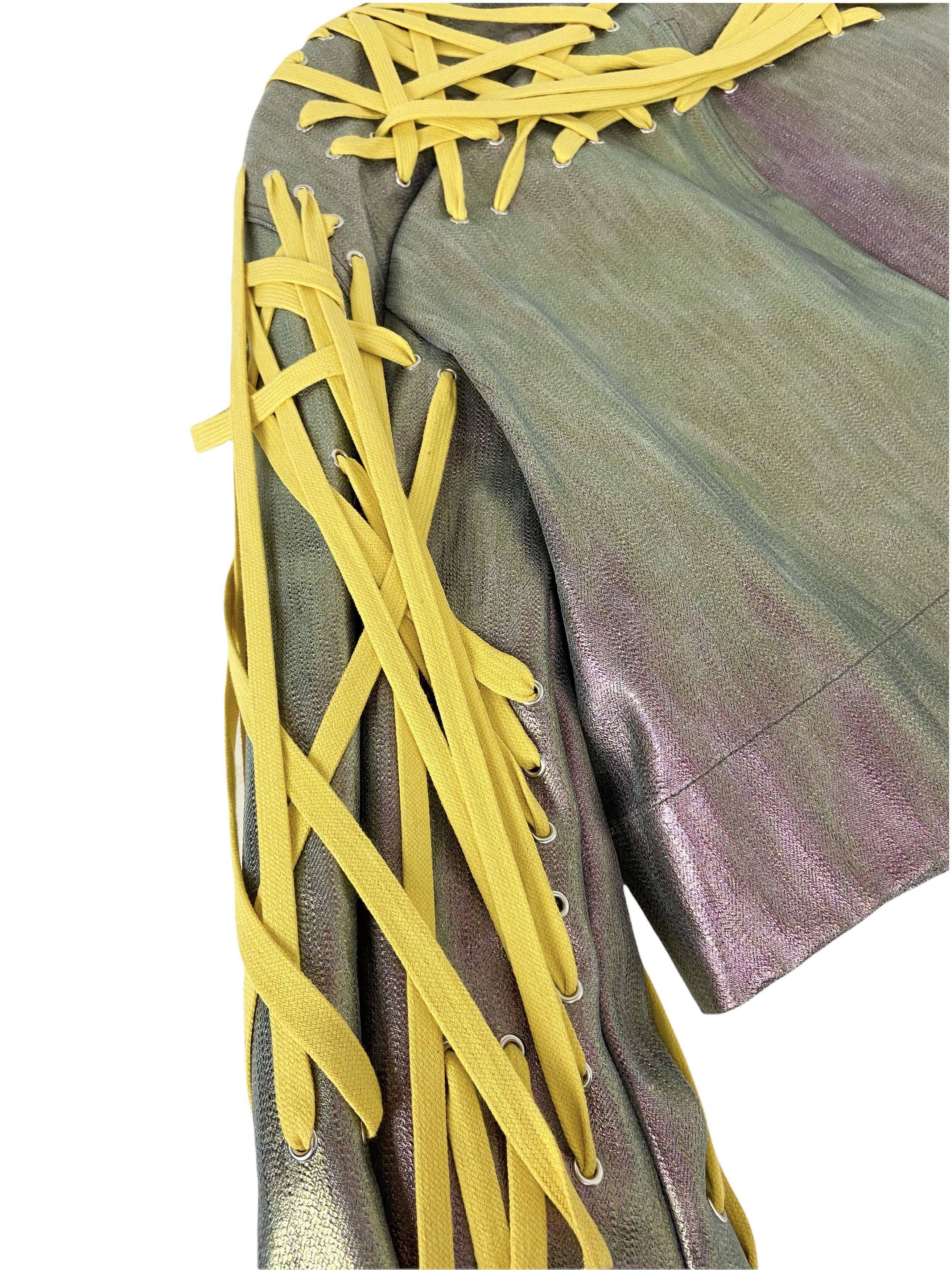 Rick Owens S/S 2020 Megalace Iridescent Runway Jacket (SS20, Tecuatl) Size US M / EU 48-50 / 2 - 8 Thumbnail