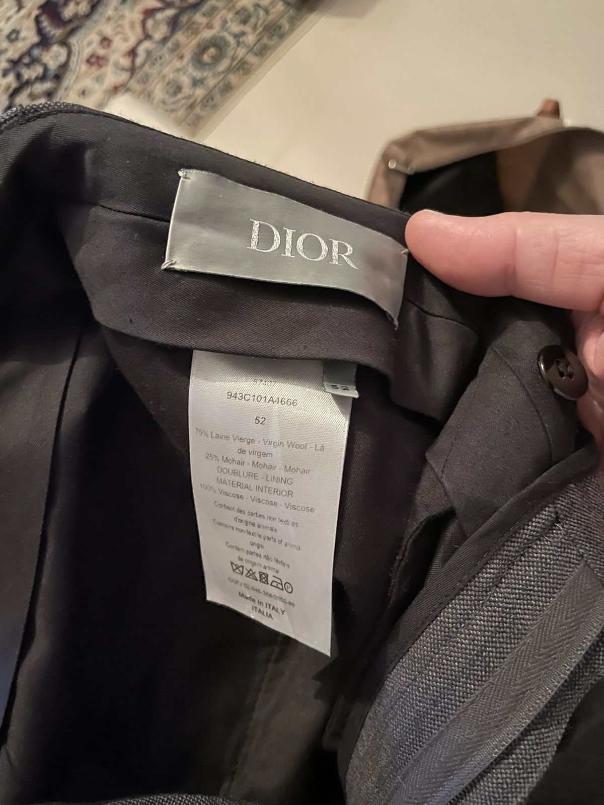 Dior Dior Homme Grey Wool Pants 52 Size US 34 / EU 50 - 7 Thumbnail