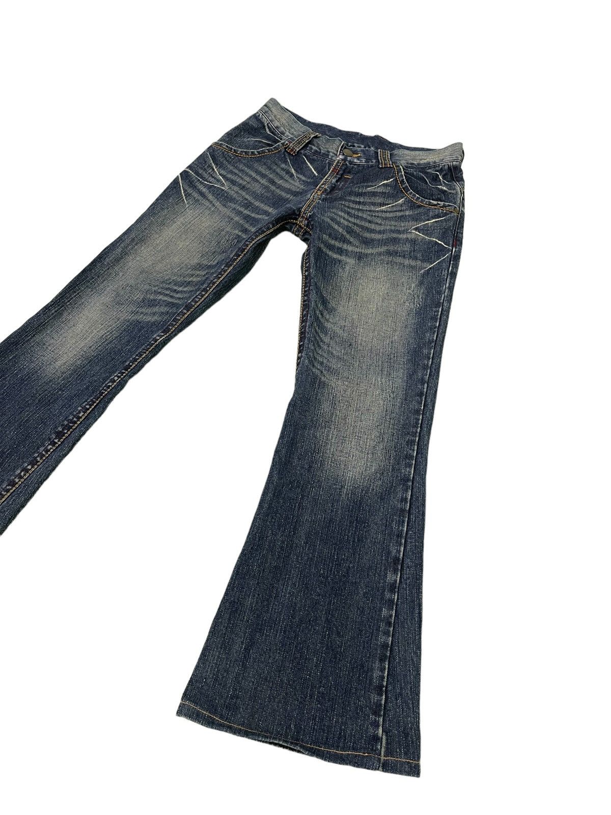 Japanese Brand Flare Jeans Embroydery Hawk Low Rise Boot Cut 2🟦6 Size US 30 / EU 46 - 13 Thumbnail