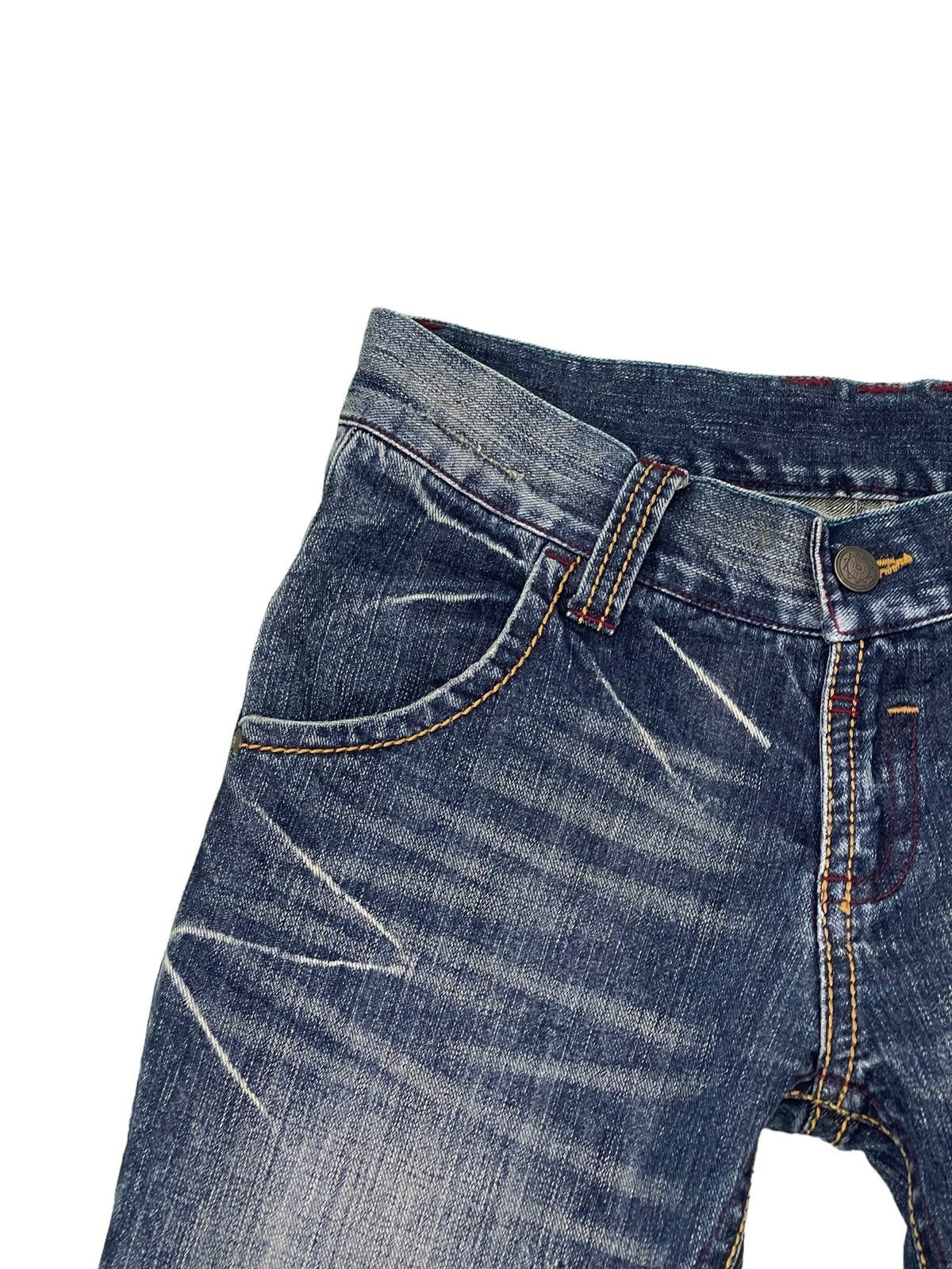 Japanese Brand Flare Jeans Embroydery Hawk Low Rise Boot Cut 2🟦6 Size US 30 / EU 46 - 18 Thumbnail
