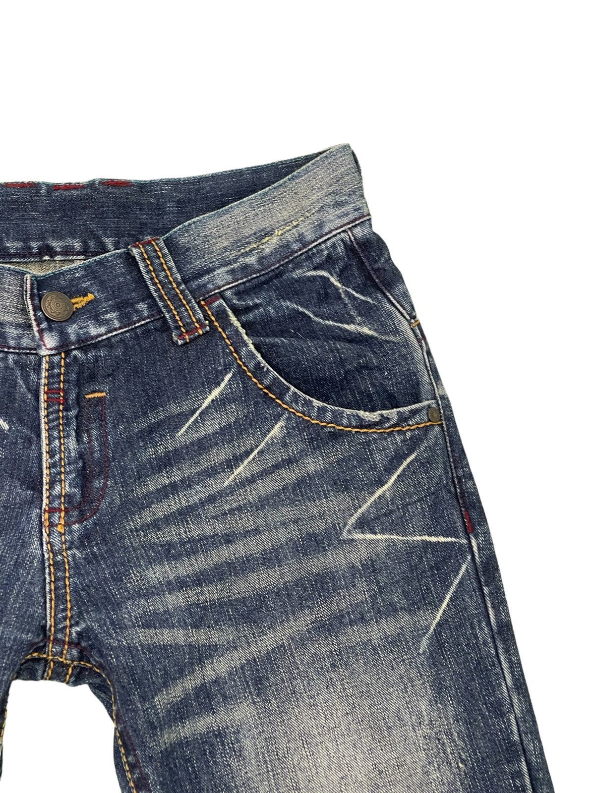 Japanese Brand Flare Jeans Embroydery Hawk Low Rise Boot Cut 2🟦6 Size US 30 / EU 46 - 19 Thumbnail