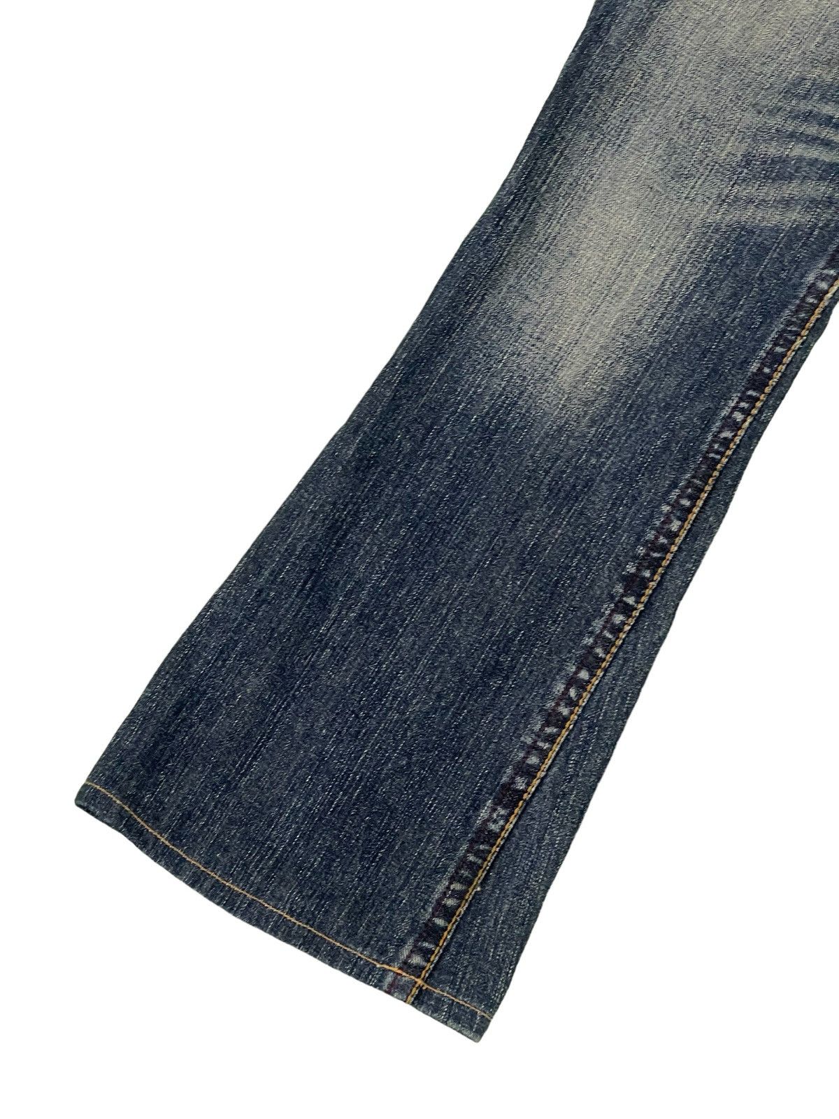 Japanese Brand Flare Jeans Embroydery Hawk Low Rise Boot Cut 2🟦6 Size US 30 / EU 46 - 15 Thumbnail