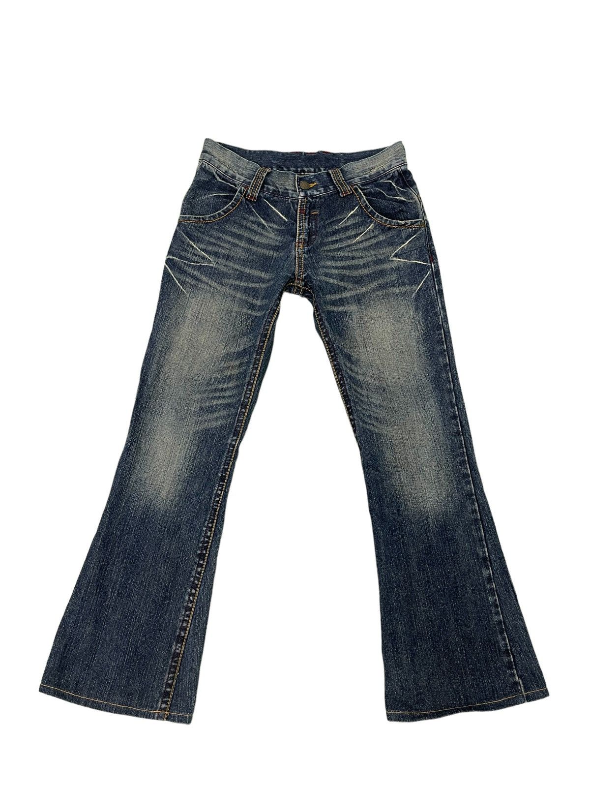 Japanese Brand Flare Jeans Embroydery Hawk Low Rise Boot Cut 2🟦6 Size US 30 / EU 46 - 11 Thumbnail