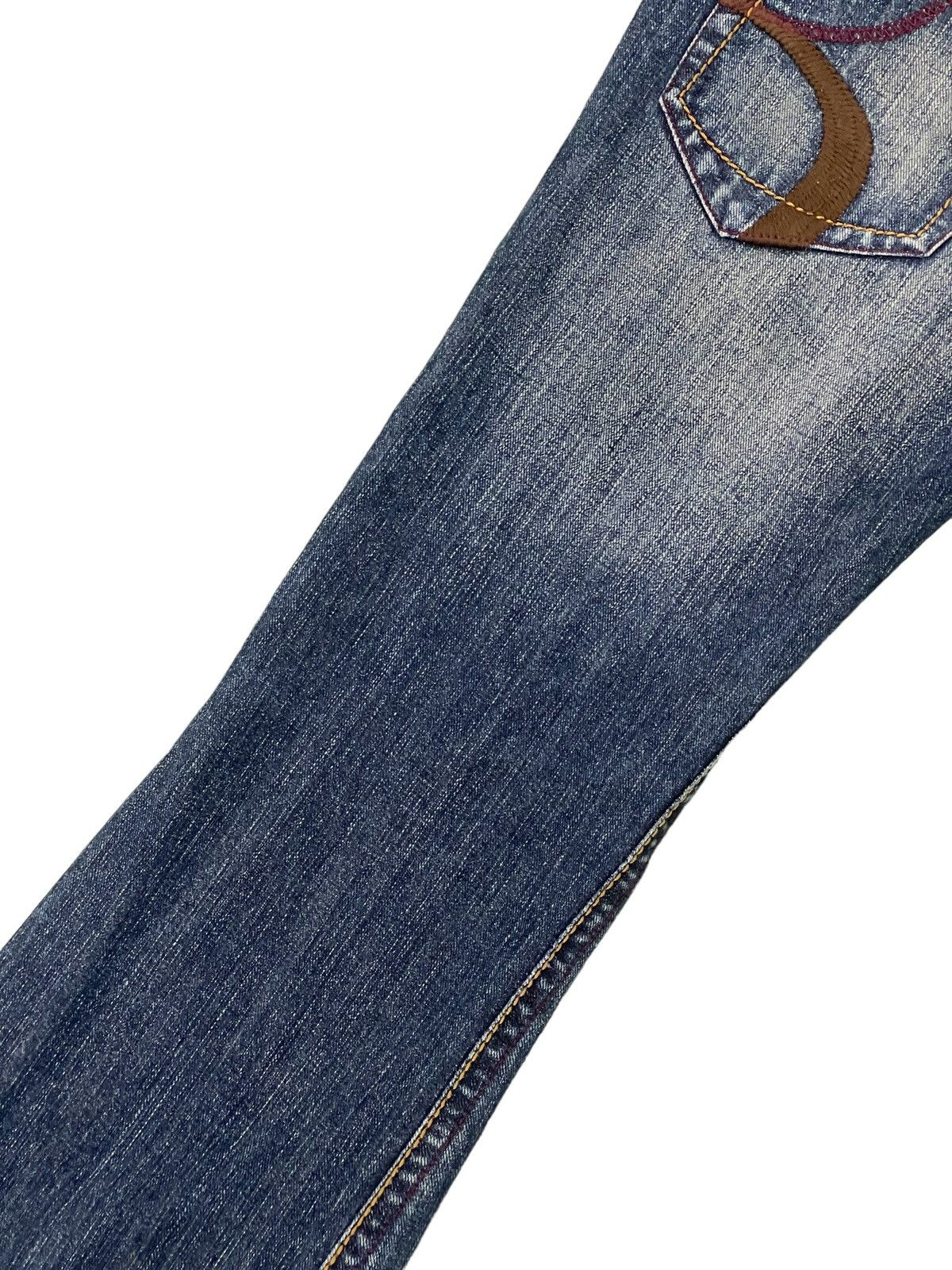 Japanese Brand Flare Jeans Embroydery Hawk Low Rise Boot Cut 2🟦6 Size US 30 / EU 46 - 7 Thumbnail