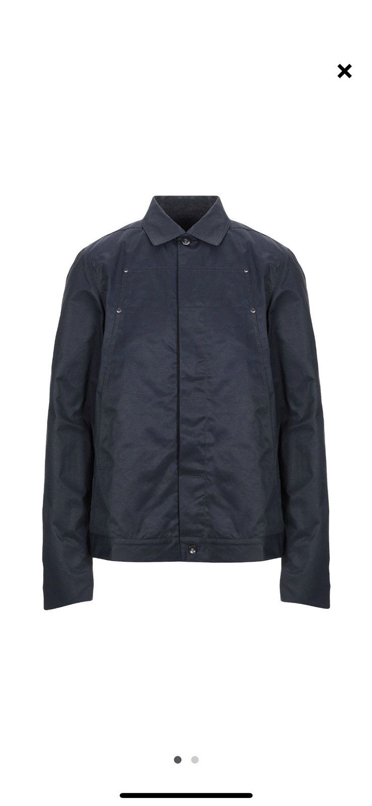 image of No More Drops Rick Owens Drkshdw Jacket L in Navy, Men's (Size Medium)