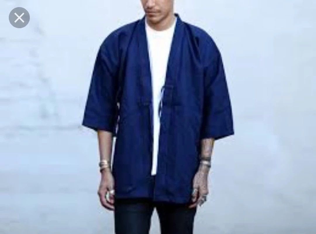 Indigo × Japanese Brand × Pure Blue Japan ‼️OFFER ACCEPT‼️Sashiko Stitch Indigo Dyed Kendo Jacket Visvim Size US M / EU 48-50 / 2 - 3 Thumbnail