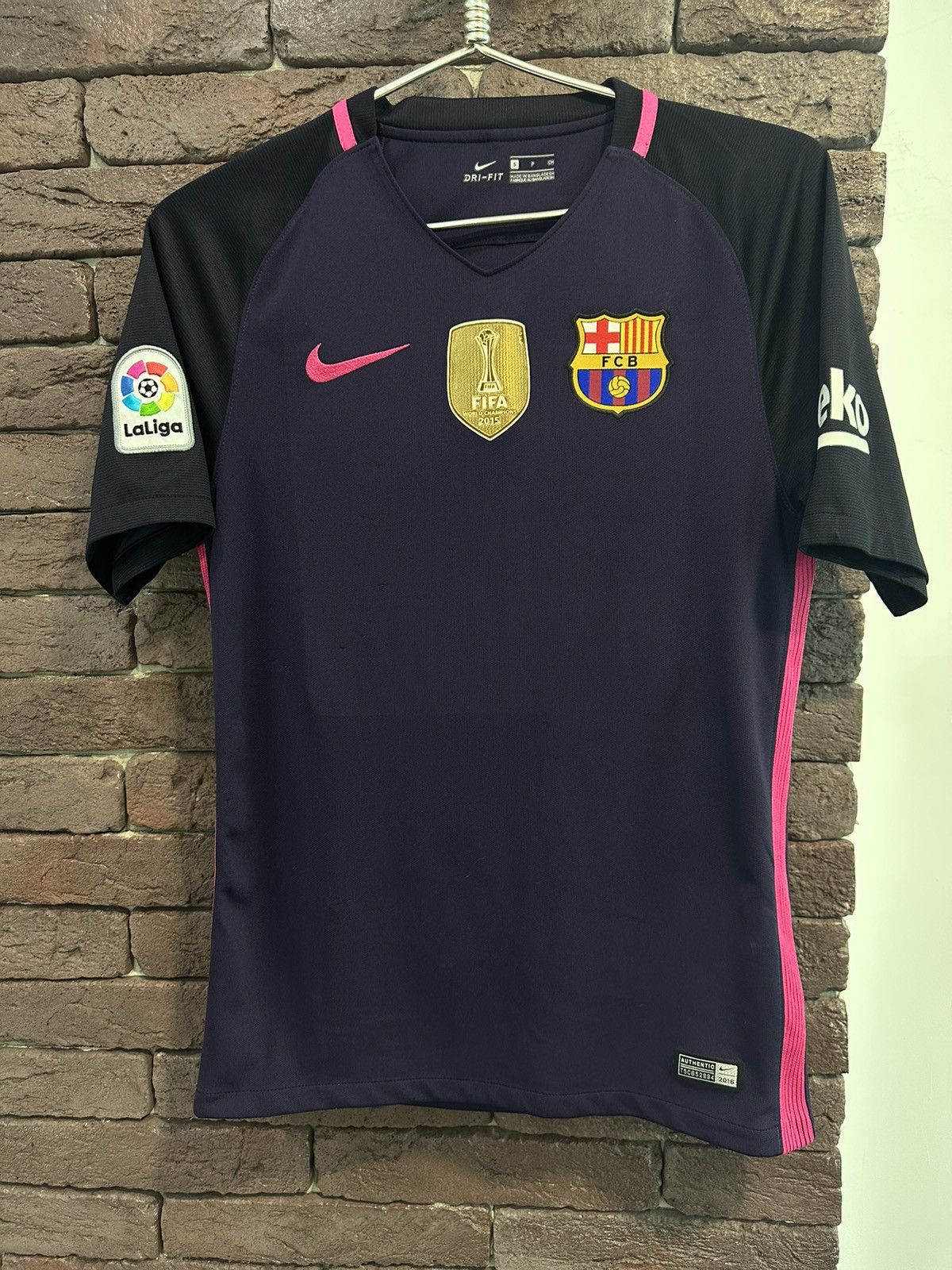 Messi Barcelona LPF 2015 Patch FIFA Match Shirt # 10 Messi