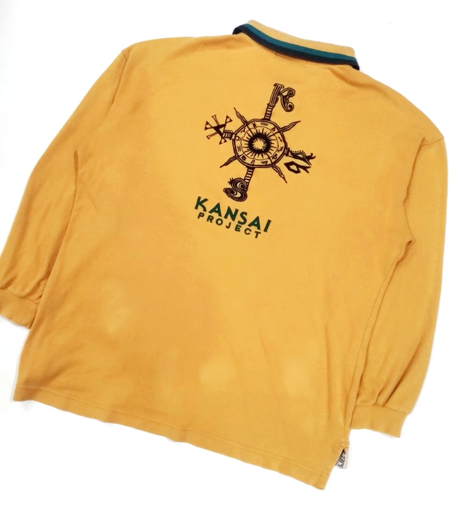 Designer × Kansai Yamamoto RARE! KANSAI PROJECT ART MOTIF L/SLEEVE POLO SHIRT Size US L / EU 52-54 / 3 - 3 Thumbnail