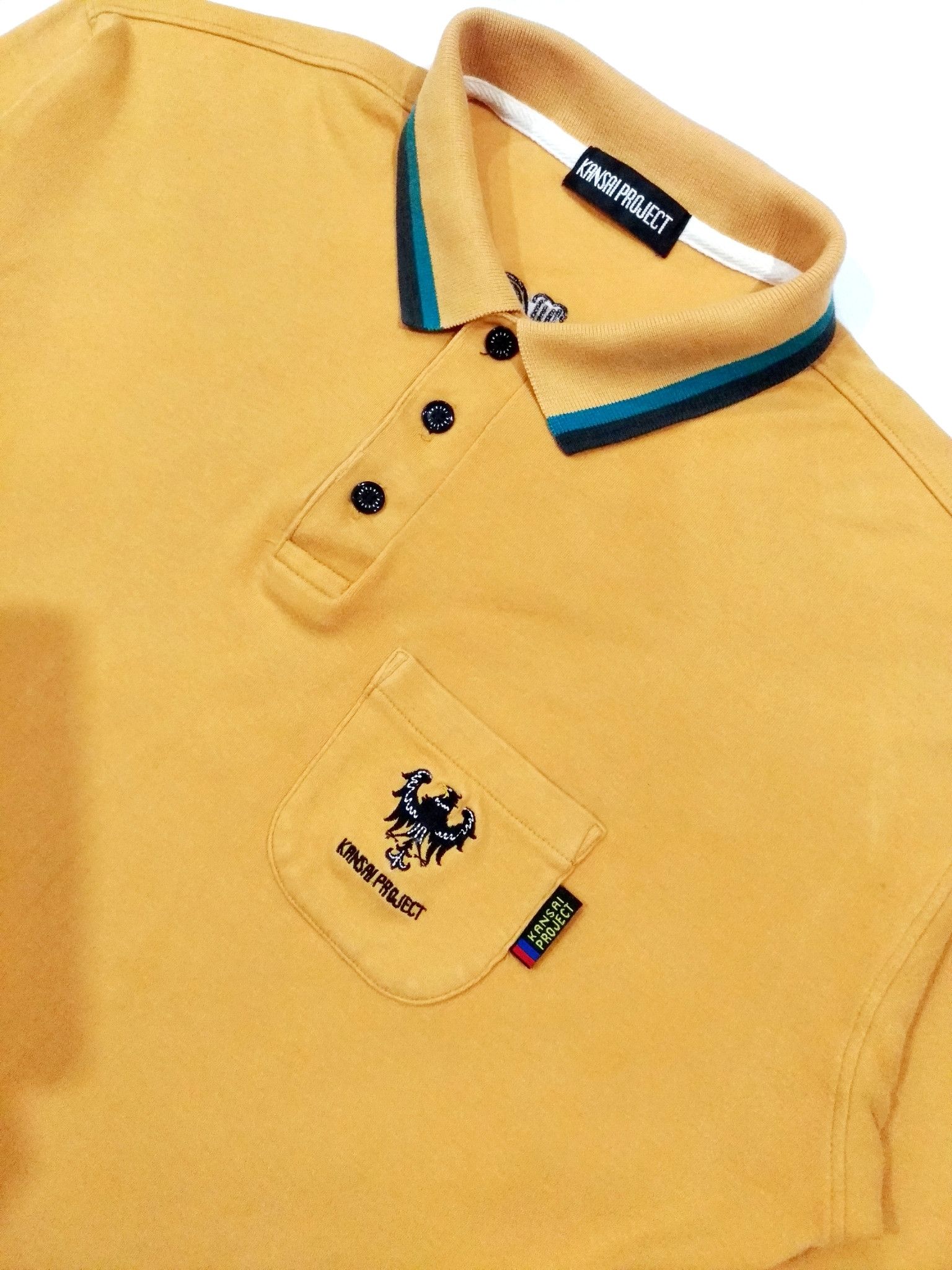 Designer × Kansai Yamamoto RARE! KANSAI PROJECT ART MOTIF L/SLEEVE POLO SHIRT Size US L / EU 52-54 / 3 - 7 Thumbnail