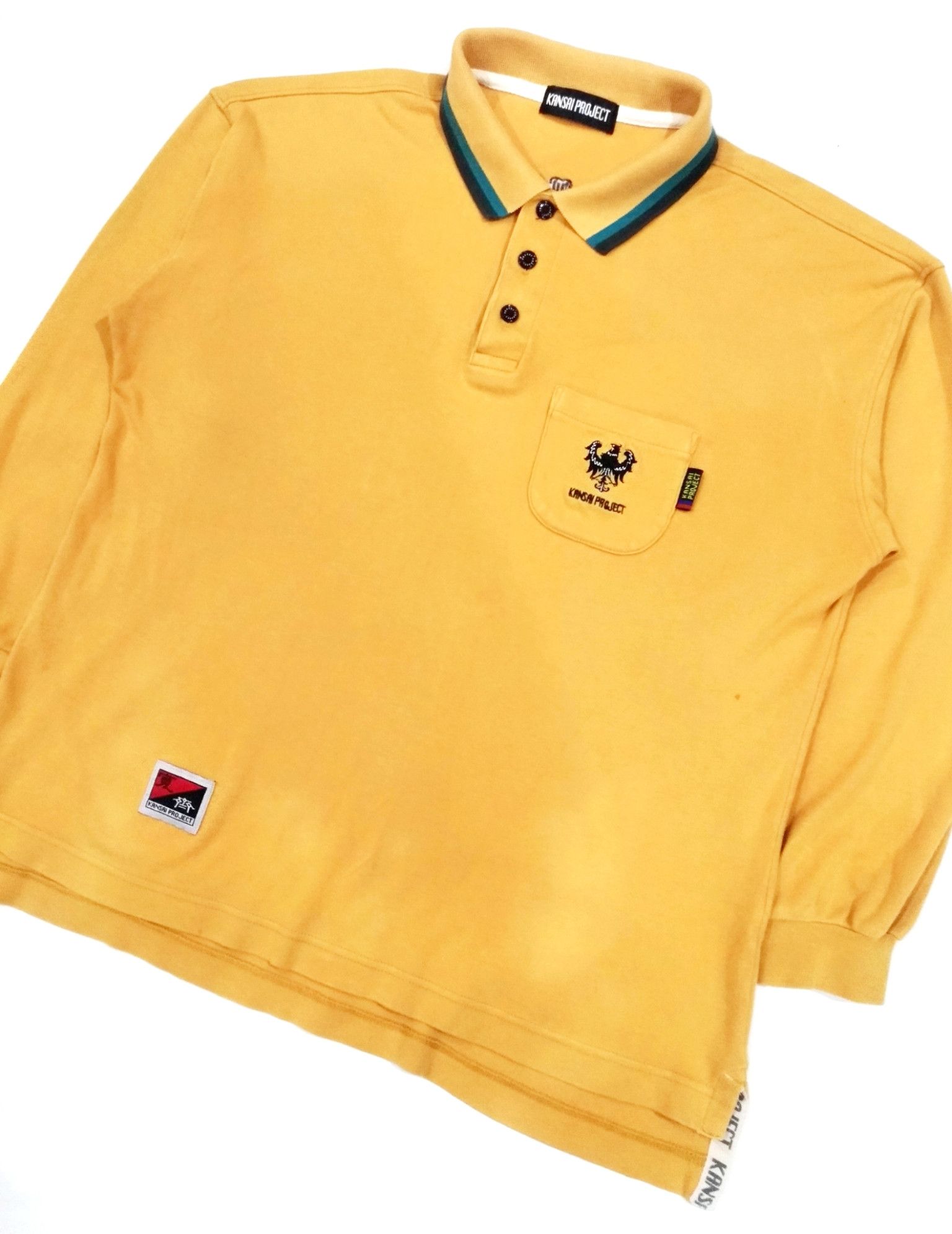 Designer × Kansai Yamamoto RARE! KANSAI PROJECT ART MOTIF L/SLEEVE POLO SHIRT Size US L / EU 52-54 / 3 - 6 Thumbnail