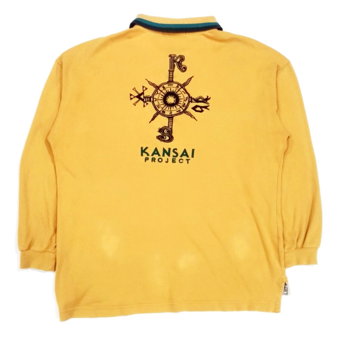 Designer × Kansai Yamamoto RARE! KANSAI PROJECT ART MOTIF L/SLEEVE POLO SHIRT Size US L / EU 52-54 / 3 - 1 Thumbnail
