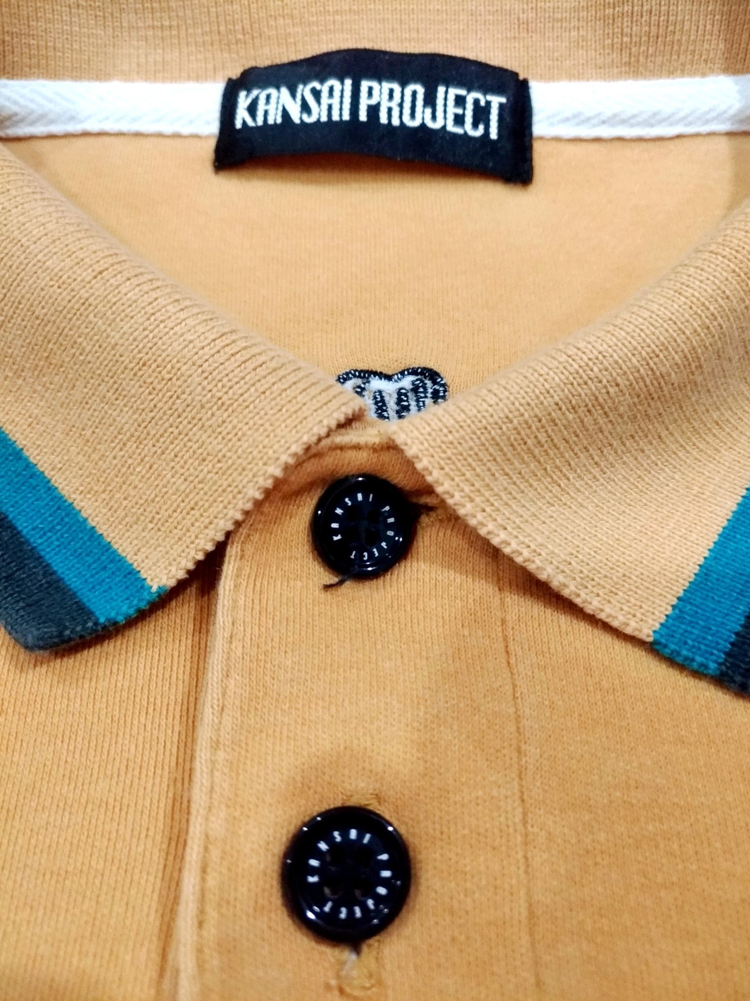 Designer × Kansai Yamamoto RARE! KANSAI PROJECT ART MOTIF L/SLEEVE POLO SHIRT Size US L / EU 52-54 / 3 - 9 Thumbnail