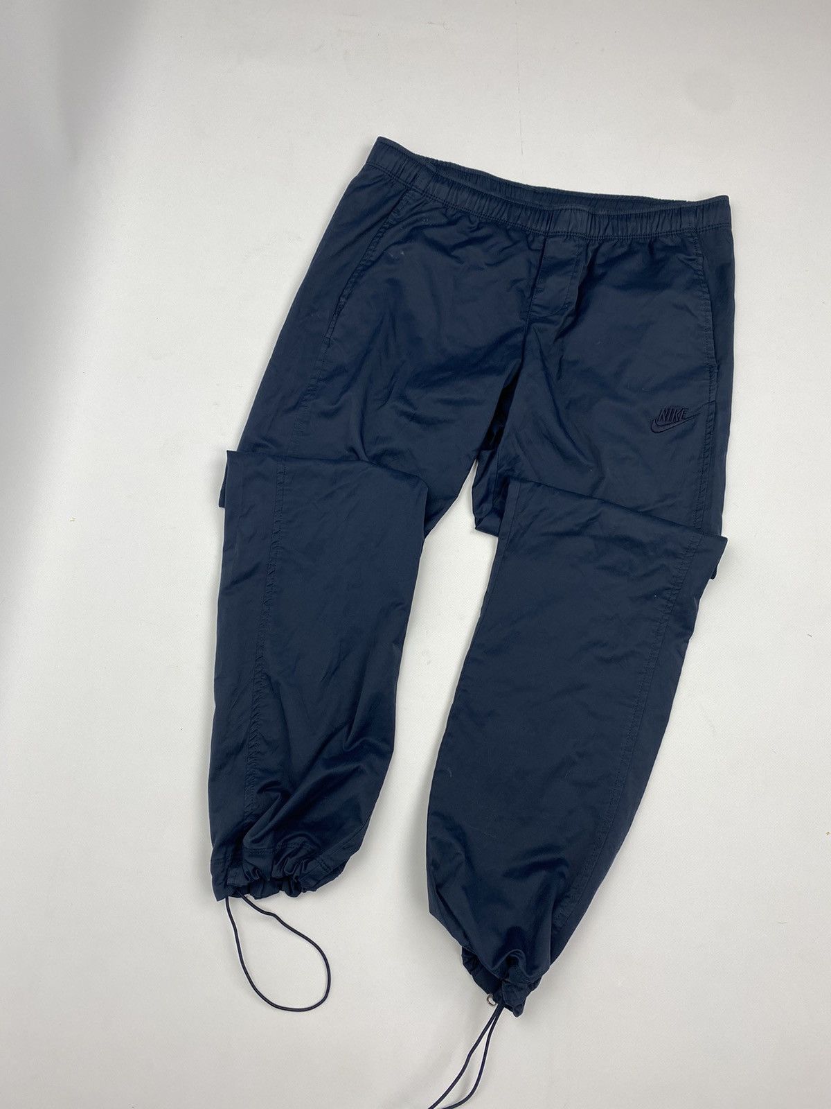 Nike × Vintage Vintage Nike Y2K Nylon Drill Black Track Pants Size 28" / US 6 / IT 42 - 2 Thumbnail