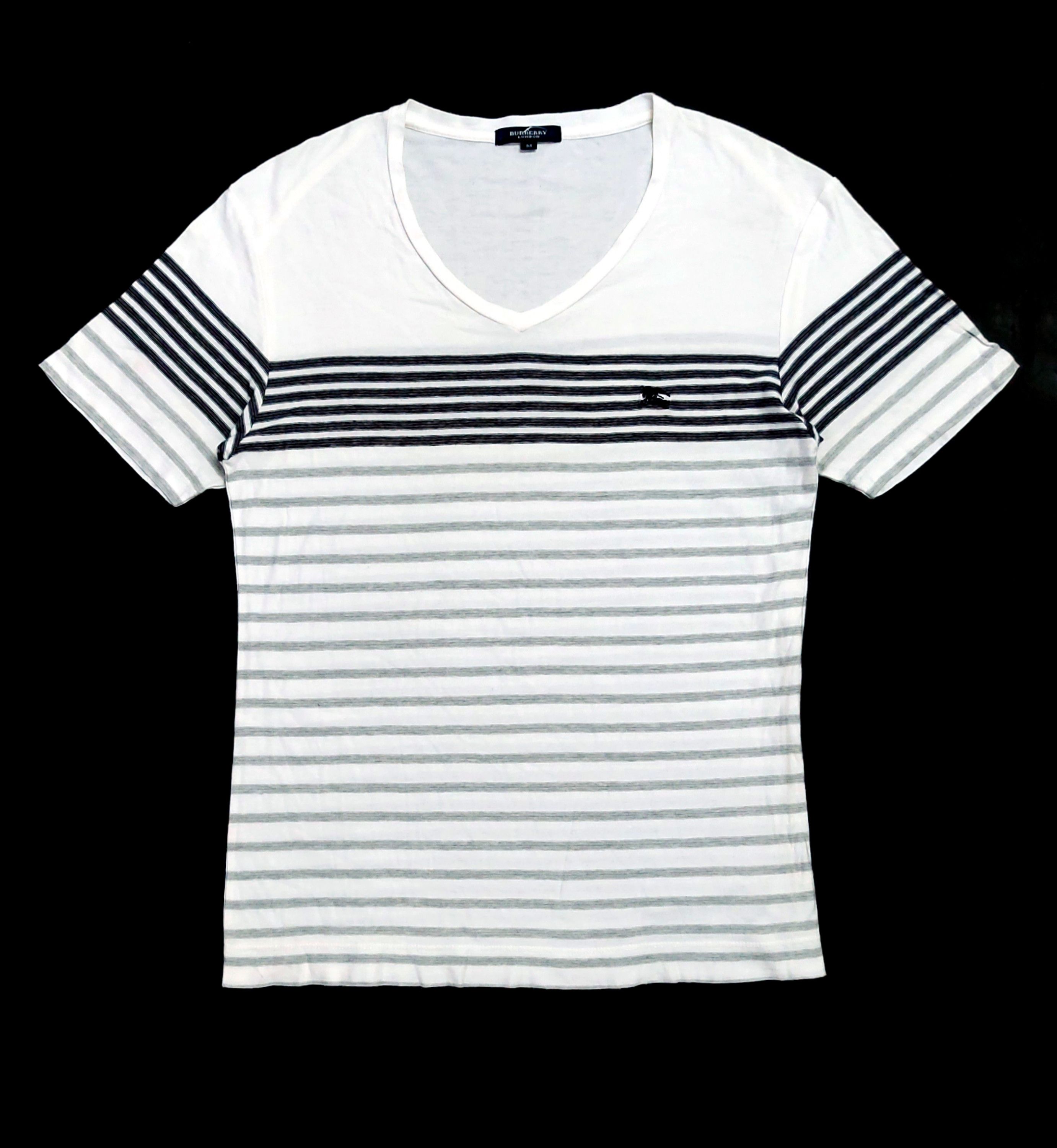 Black Label × Burberry × Burberry Prorsum RARE! BURBERRY LONDON MADE IN JAPAN STRIPED V-NECK Size US M / EU 48-50 / 2 - 1 Thumbnail
