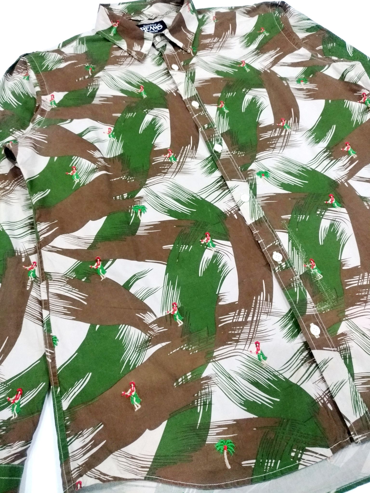 Beams Plus × Designer × Japanese Brand VERY RARE! BEAMS CAMO LONGSLEEVE SLIMFIT SHIRT Size US M / EU 48-50 / 2 - 4 Thumbnail