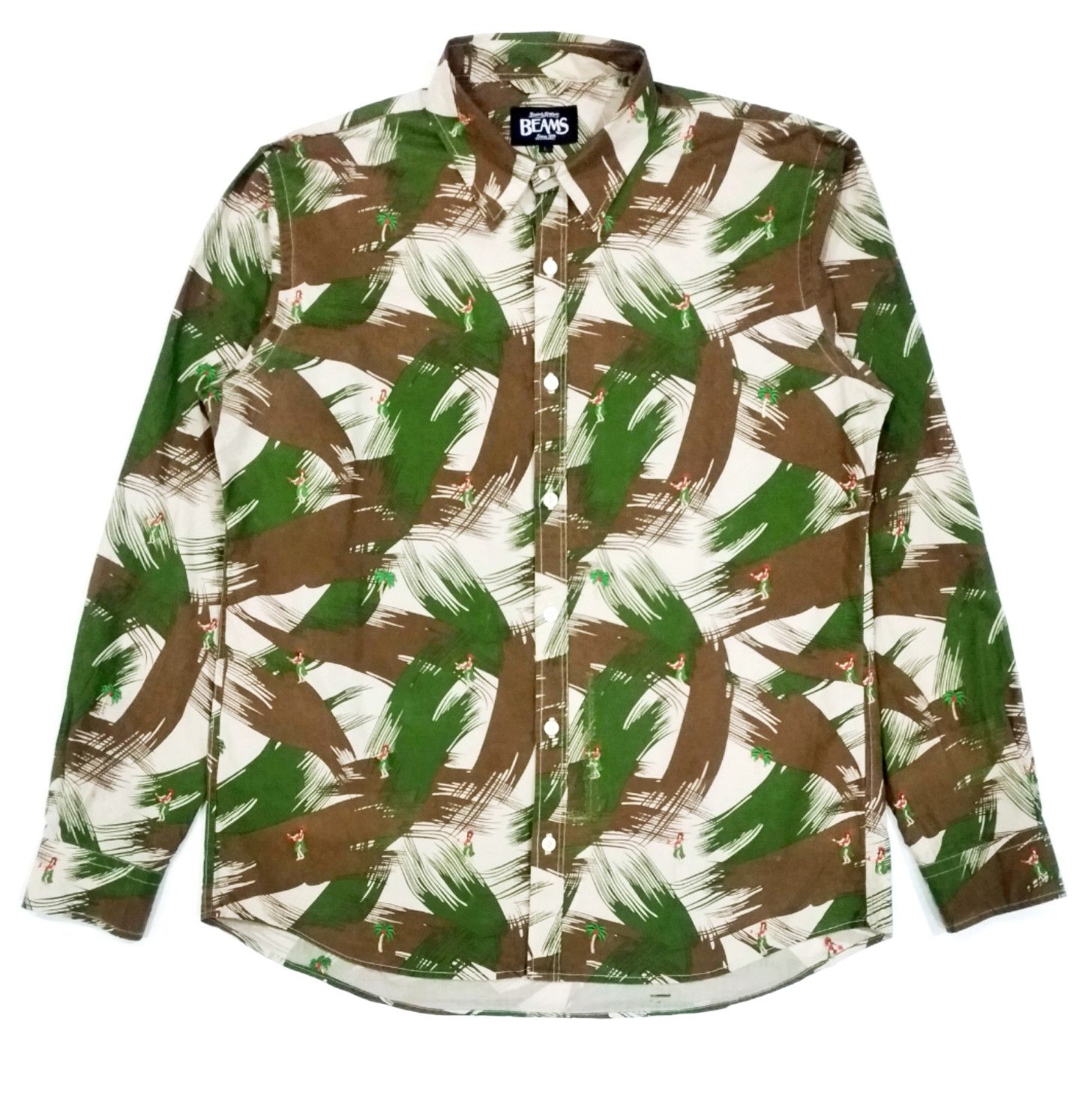 Beams Plus × Designer × Japanese Brand VERY RARE! BEAMS CAMO LONGSLEEVE SLIMFIT SHIRT Size US M / EU 48-50 / 2 - 1 Thumbnail