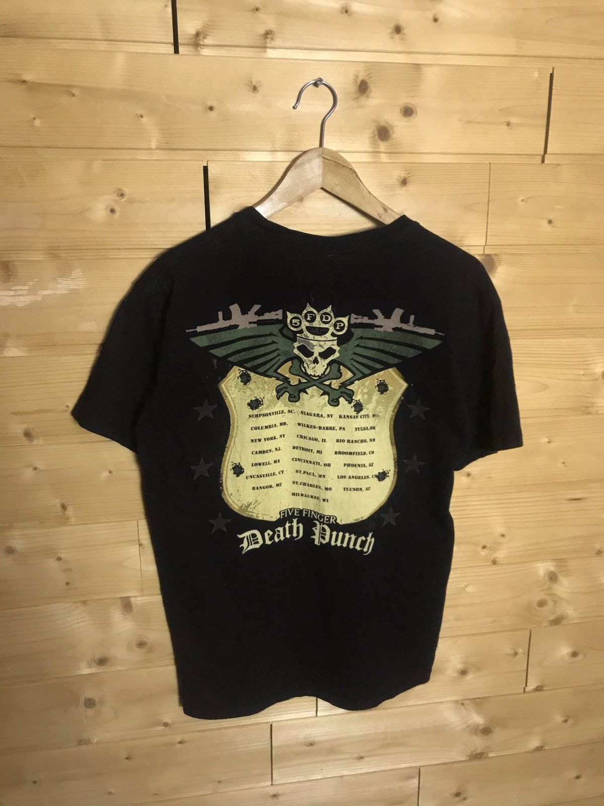 Band Tees Five Fingers Death Punch 2012 tour t-shirt Size US L / EU 52-54 / 3 - 8 Thumbnail