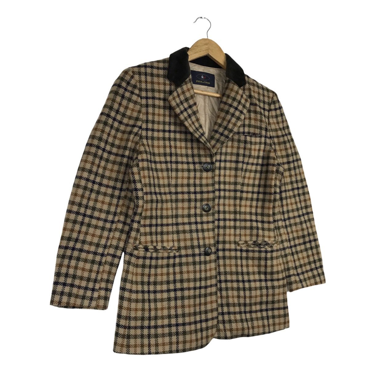 Japanese Brand PASA de COCO Nova Check Coat Blazer Jacket Size US XS / EU 42 / 0 - 3 Thumbnail
