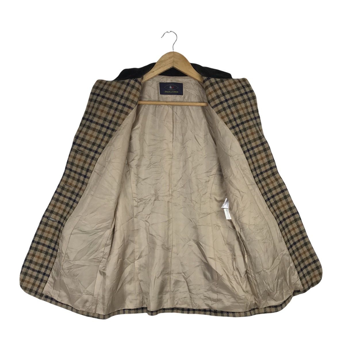 Japanese Brand PASA de COCO Nova Check Coat Blazer Jacket Size US XS / EU 42 / 0 - 6 Thumbnail