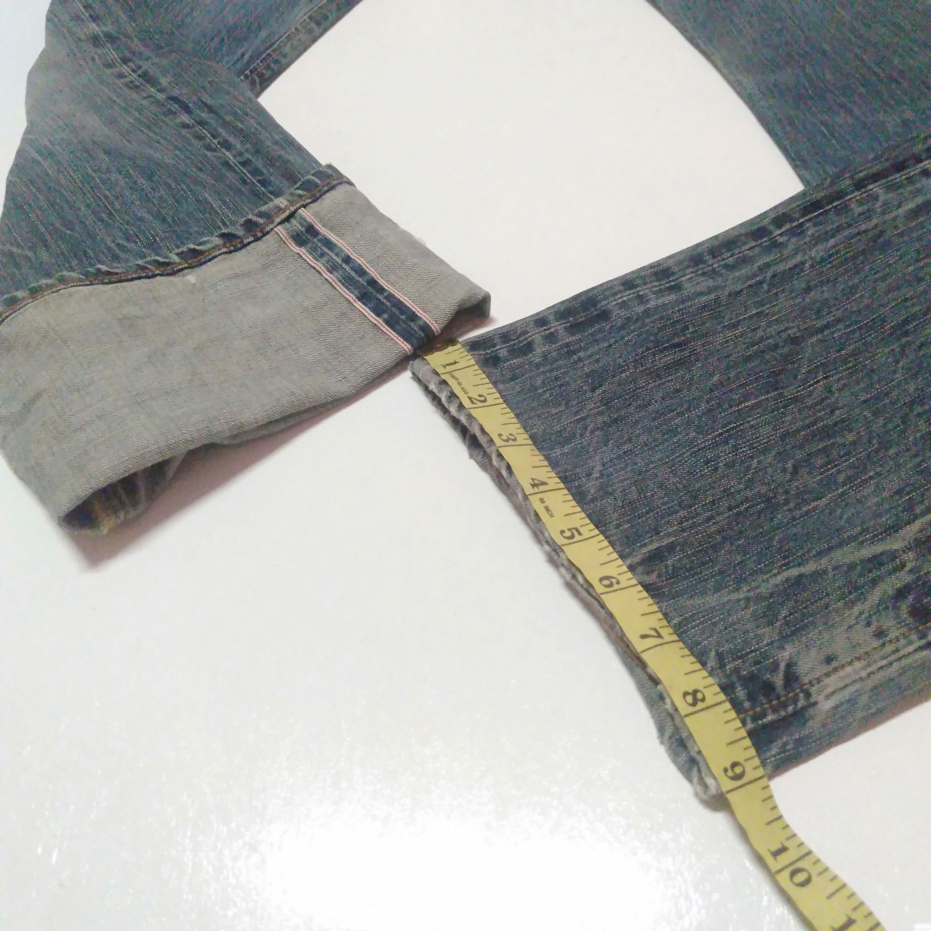 Edwin × Vintage vintage selvedge Edwin 505z blue wash distressed denim Size US 29 - 7 Thumbnail