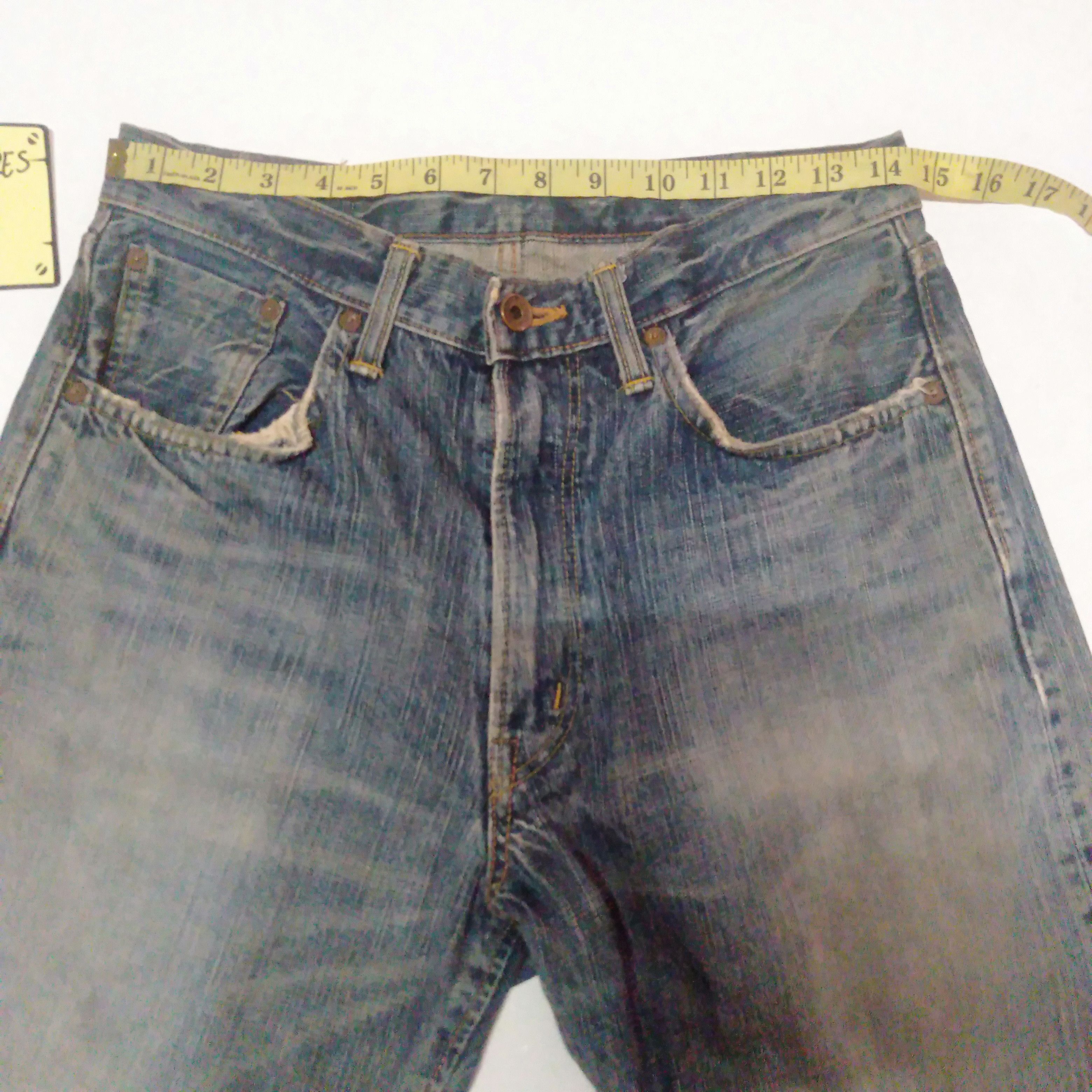 Edwin × Vintage vintage selvedge Edwin 505z blue wash distressed denim Size US 29 - 4 Thumbnail