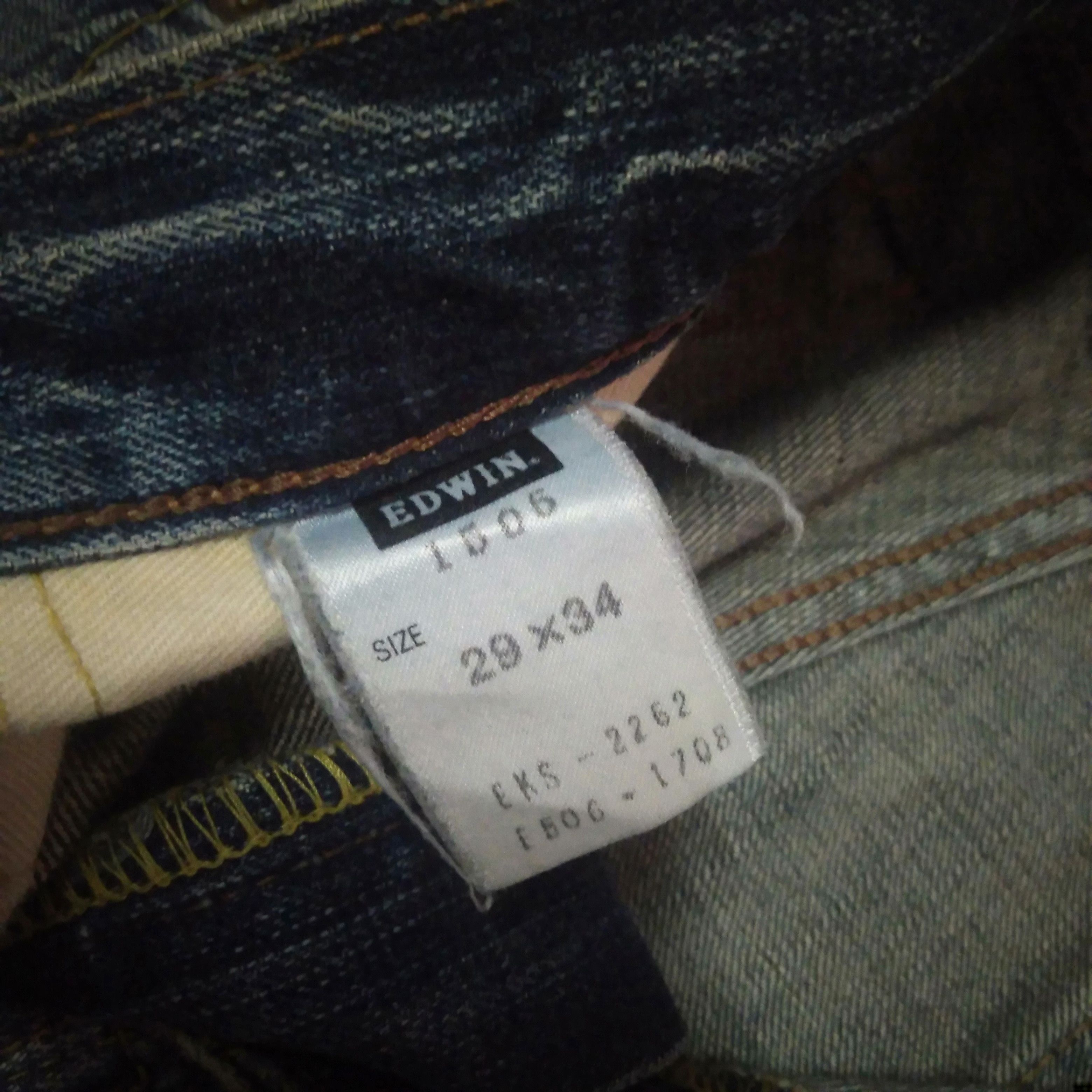 Edwin × Vintage vintage selvedge Edwin 505z blue wash distressed denim Size US 29 - 11 Thumbnail