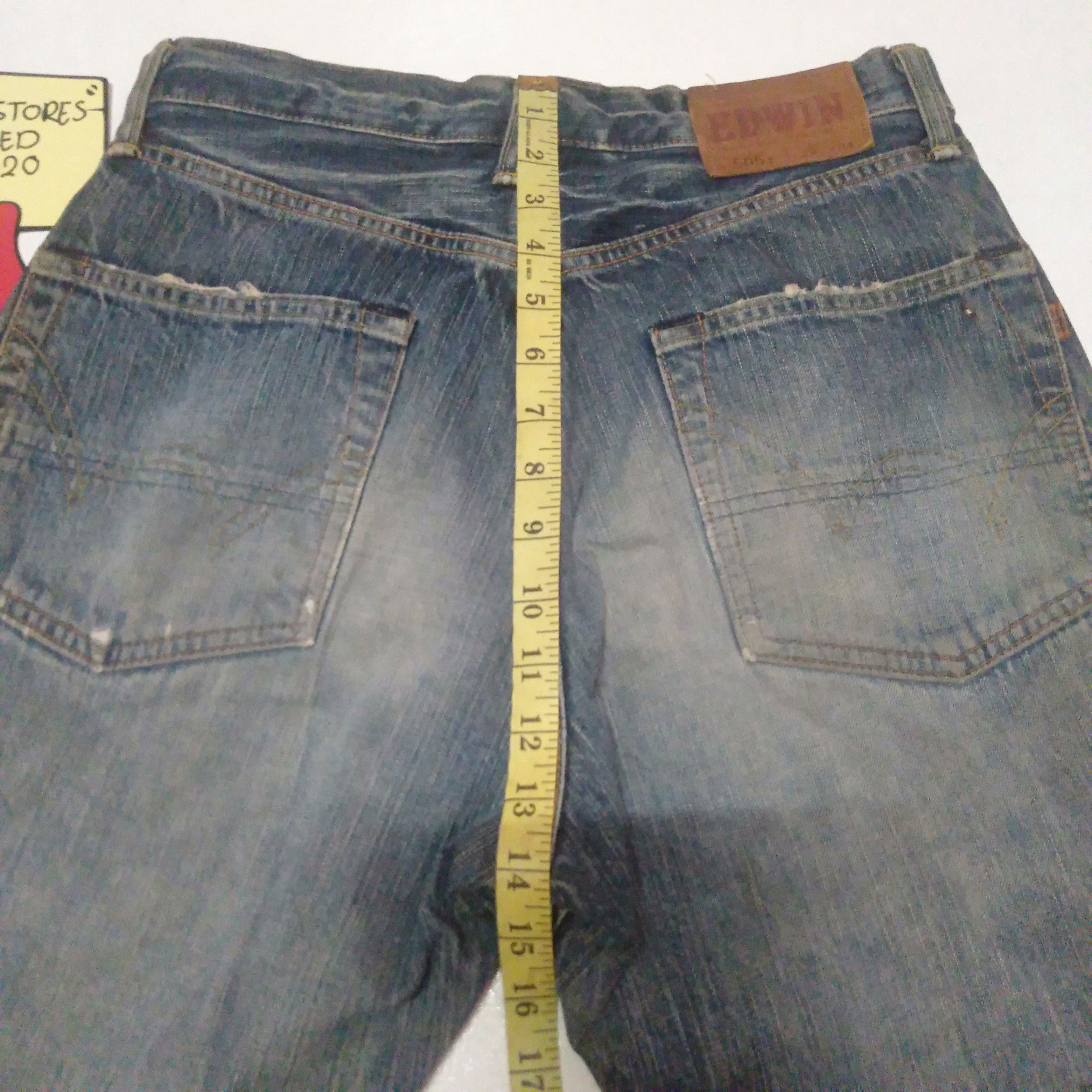 Edwin × Vintage vintage selvedge Edwin 505z blue wash distressed denim Size US 29 - 5 Thumbnail