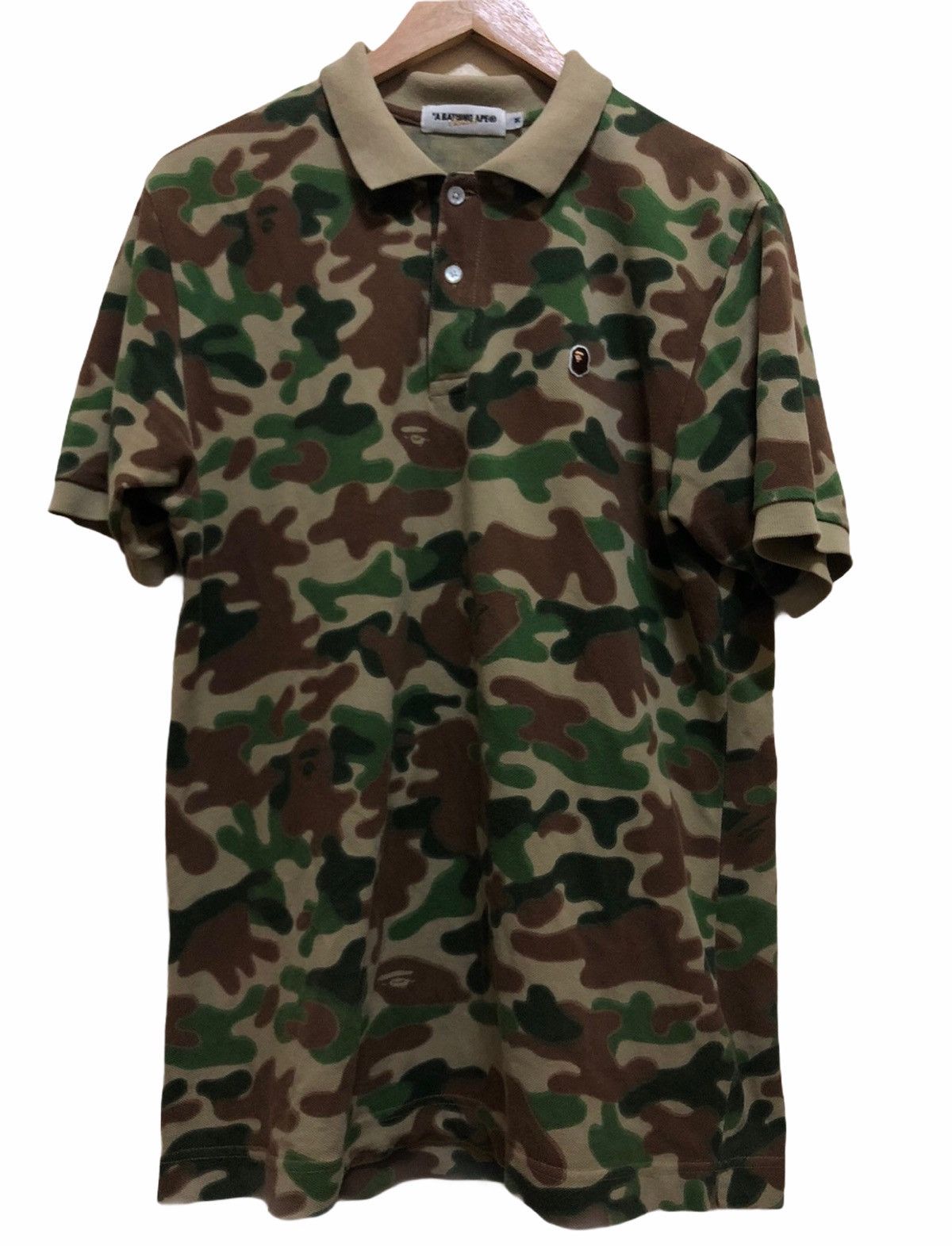 Bape Puzzle Camo Polo Size US M / EU 48-50 / 2 - 1 Thumbnail