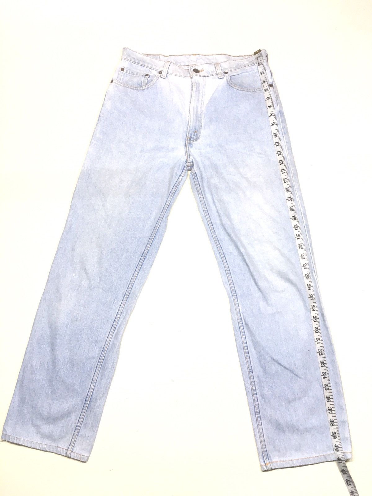 Levi's × Vintage Vintage 1996 Levi’s 510 light blue wash distressed denim Size US 32 / EU 48 - 2 Thumbnail