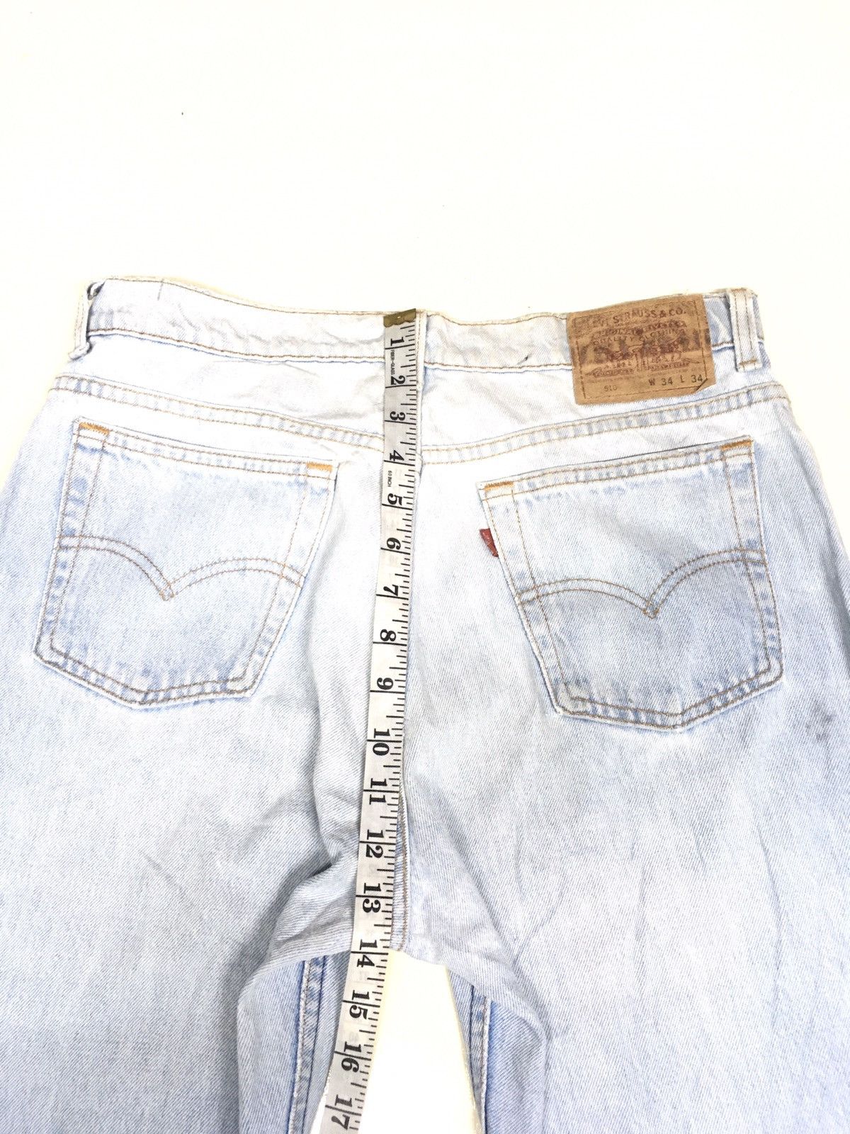 Levi's × Vintage Vintage 1996 Levi’s 510 light blue wash distressed denim Size US 32 / EU 48 - 6 Thumbnail