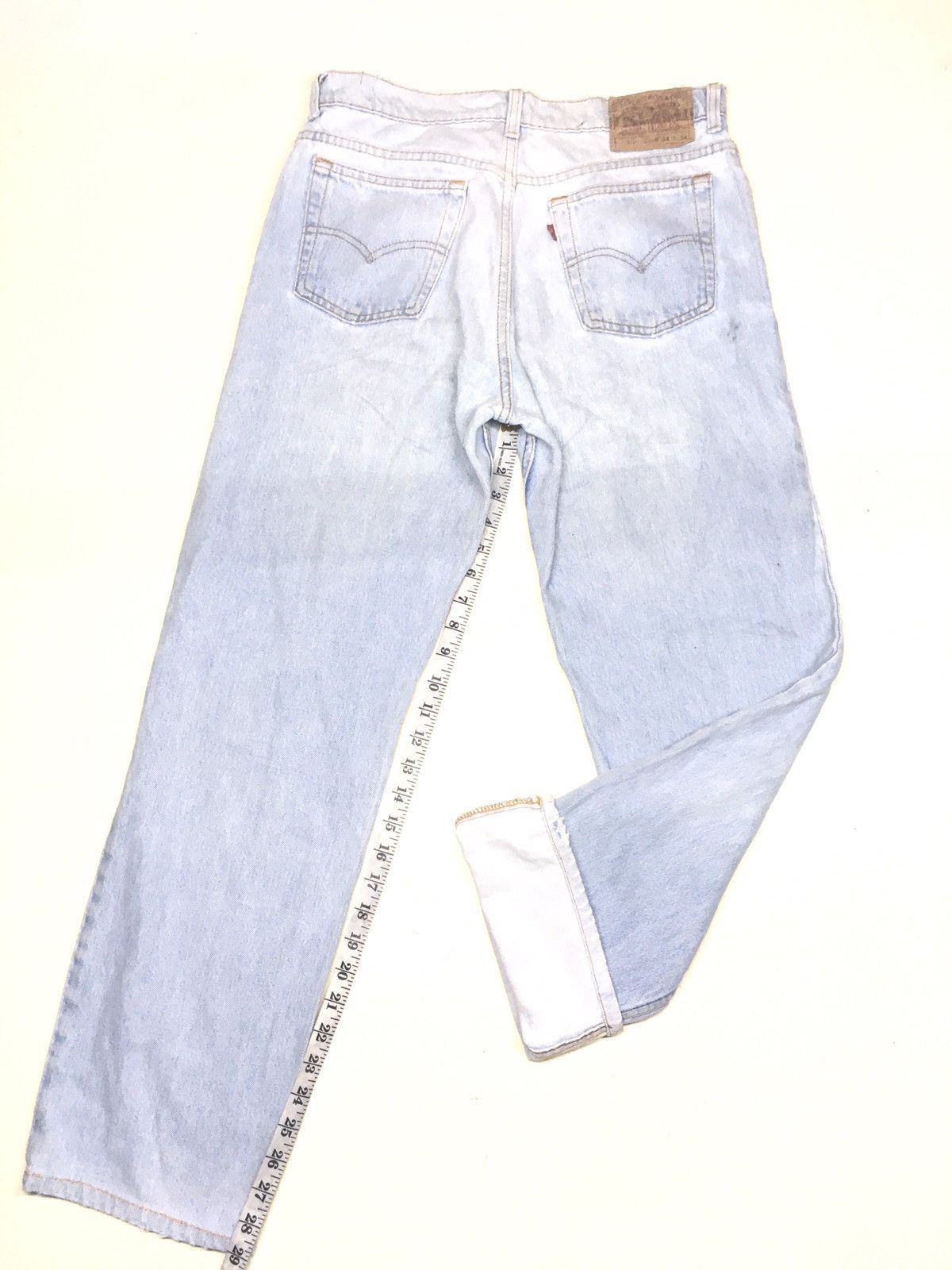 Levi's × Vintage Vintage 1996 Levi’s 510 light blue wash distressed denim Size US 32 / EU 48 - 3 Thumbnail
