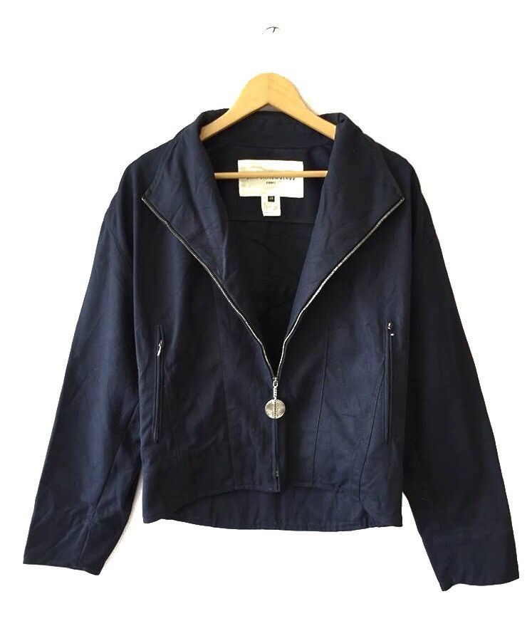 image of Dirk Bikkembergs Zipper Waxed Jacket in Black, Men's (Size Medium)